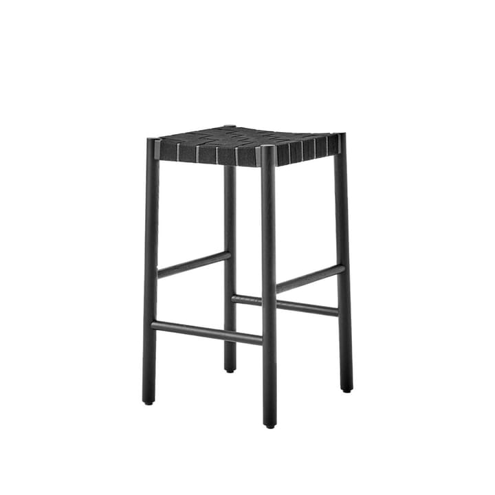 Betty TK7 barstool - Black, black braided linen band seat - &Tradition