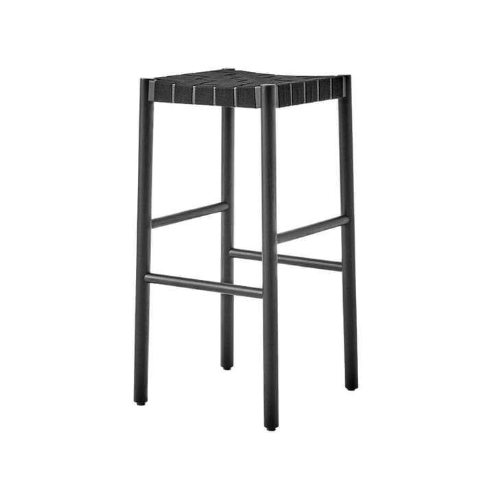 Betty TK8 barstool - Black, black braided linen band seat - &Tradition