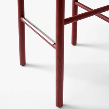 Betty TK8 barstool - Maroon, natural braided linen band seat - &Tradition