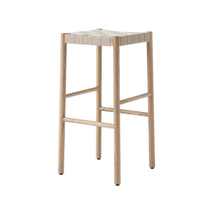 Betty TK8 barstool - Oak, natural braided linen band seat - &Tradition