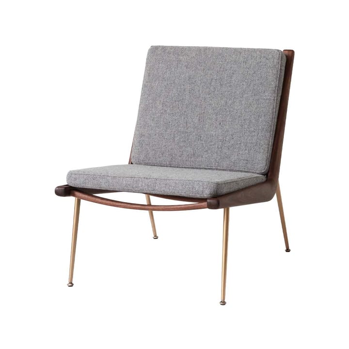 Boomerang HM1 armchair - Fabric hallingdal 130 grey, oiled walnut legs - &Tradition