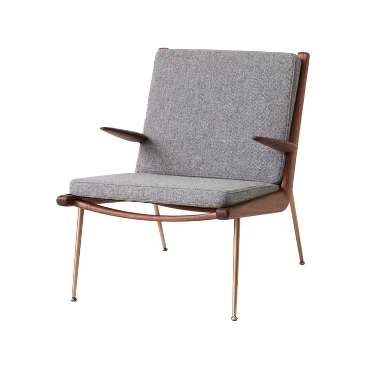 Boomerang HM2 armchair - Hallingdal 130 grey, oiled walnut - &Tradition