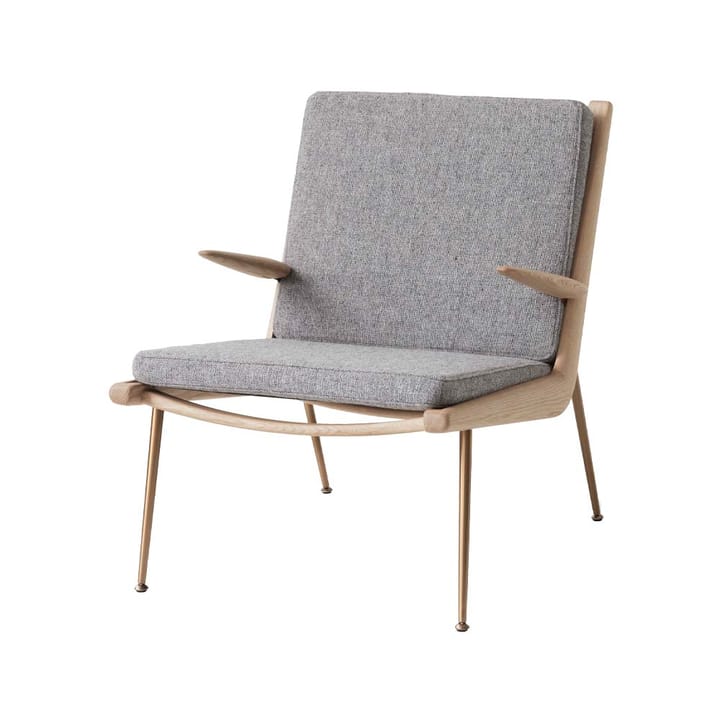 Boomerang HM2 armchair - Hallingdal 130 grey, white-oiled oak - &Tradition