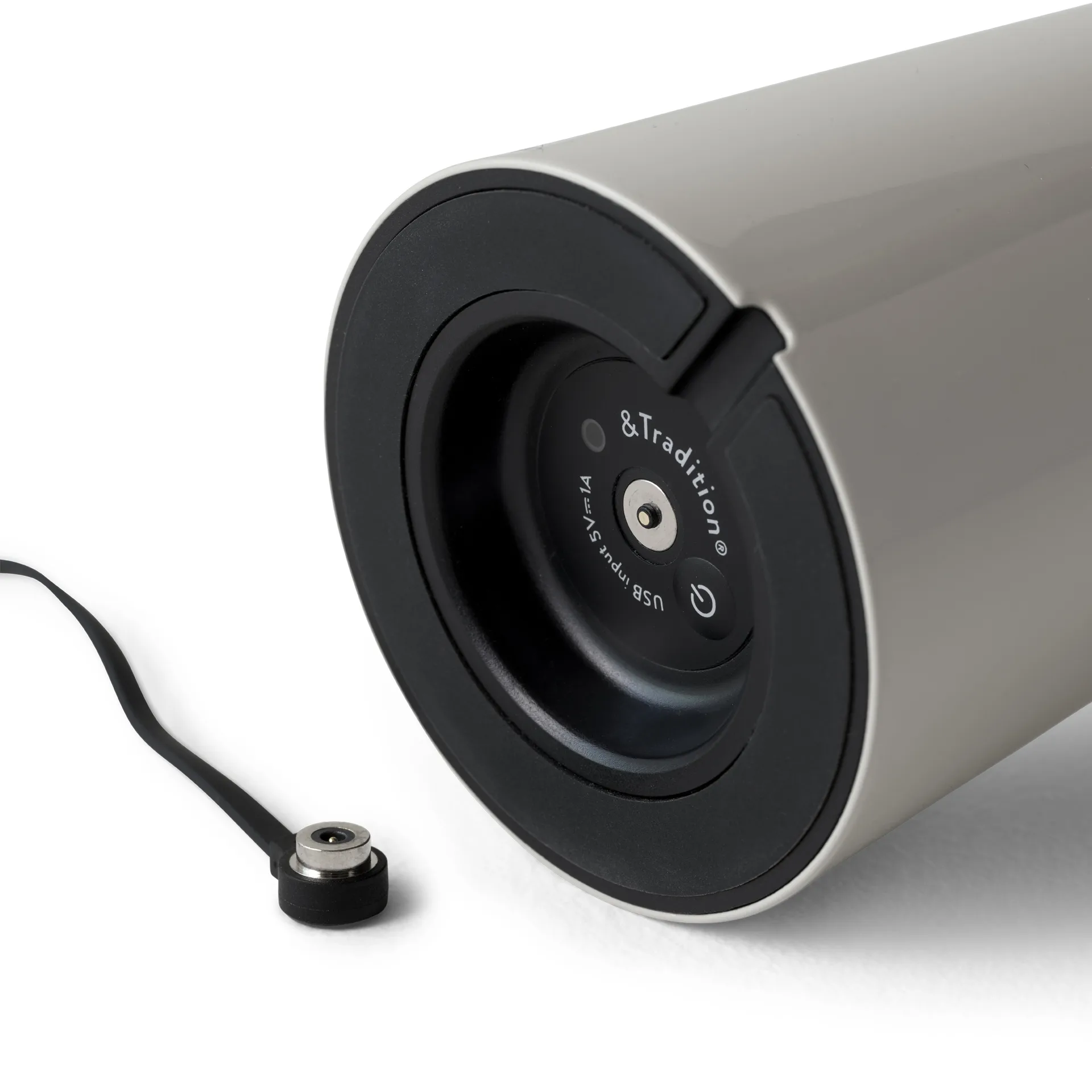 Caret MF1 portable table lamp, Silk grey &Tradition