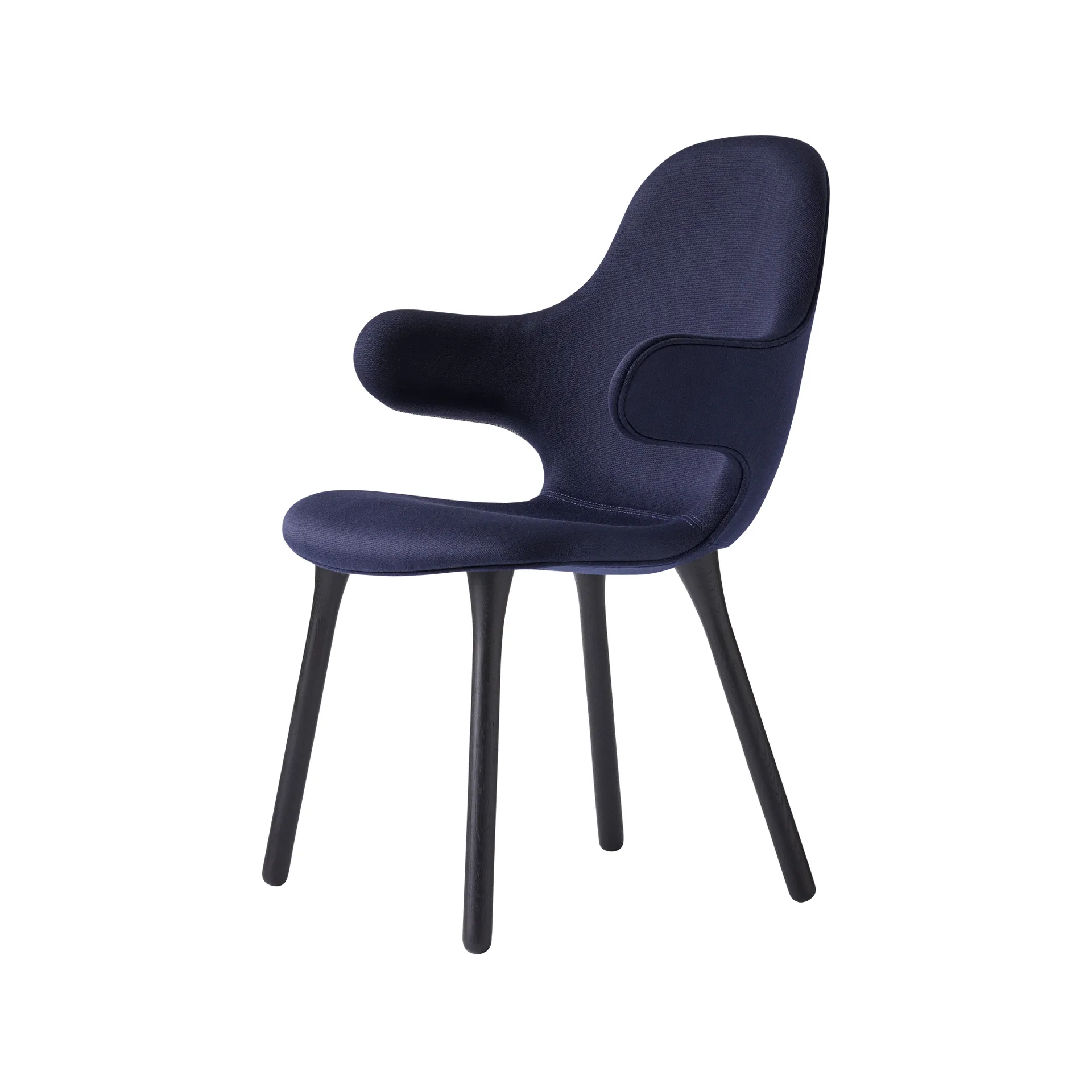 Catch JH1 chair, Balder 782 dark blue-black oak &Tradition