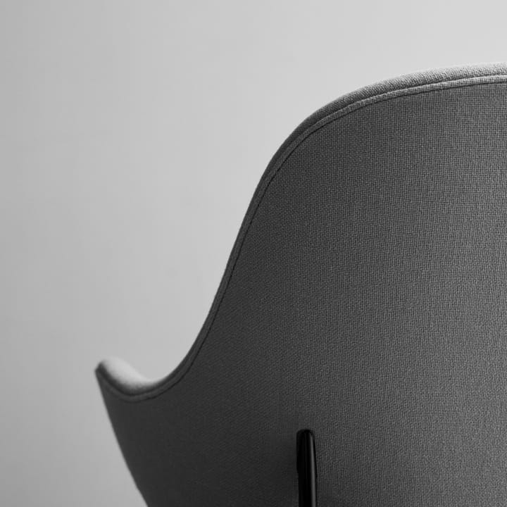 Catch JH14 lounge chair, Fabric hallingdal 110 grey, black lacquered steel legs &Tradition