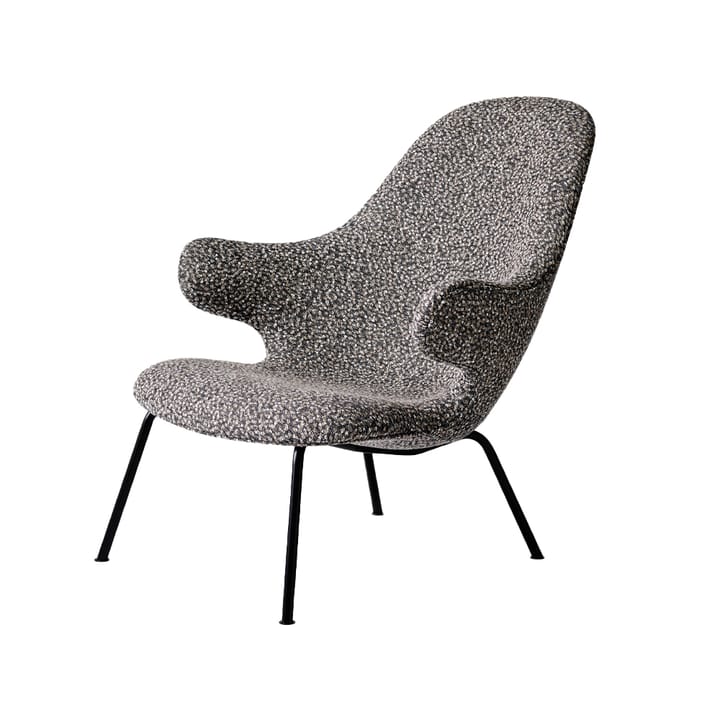 Catch JH14 lounge chair - Fabric ria 281 black, black lacquered steel base - &Tradition