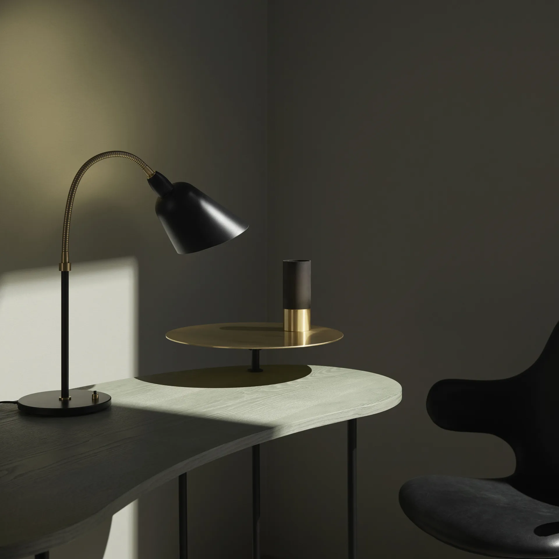 Catch JH15 chair, Divina 584 red-black lacquered steel &Tradition