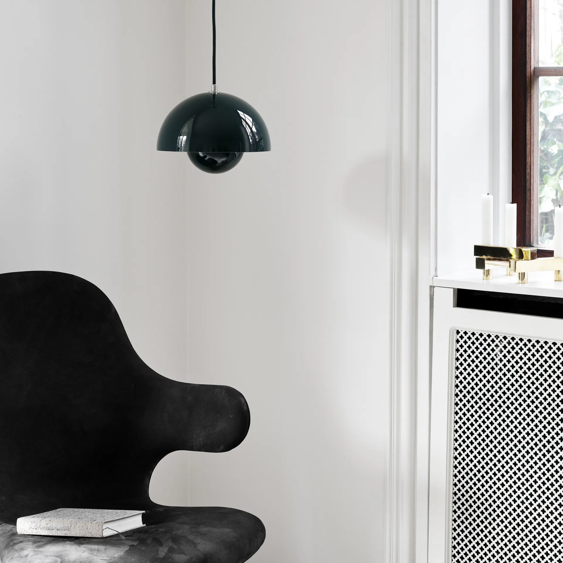 Catch JH15 chair, Divina 584 red-black lacquered steel &Tradition