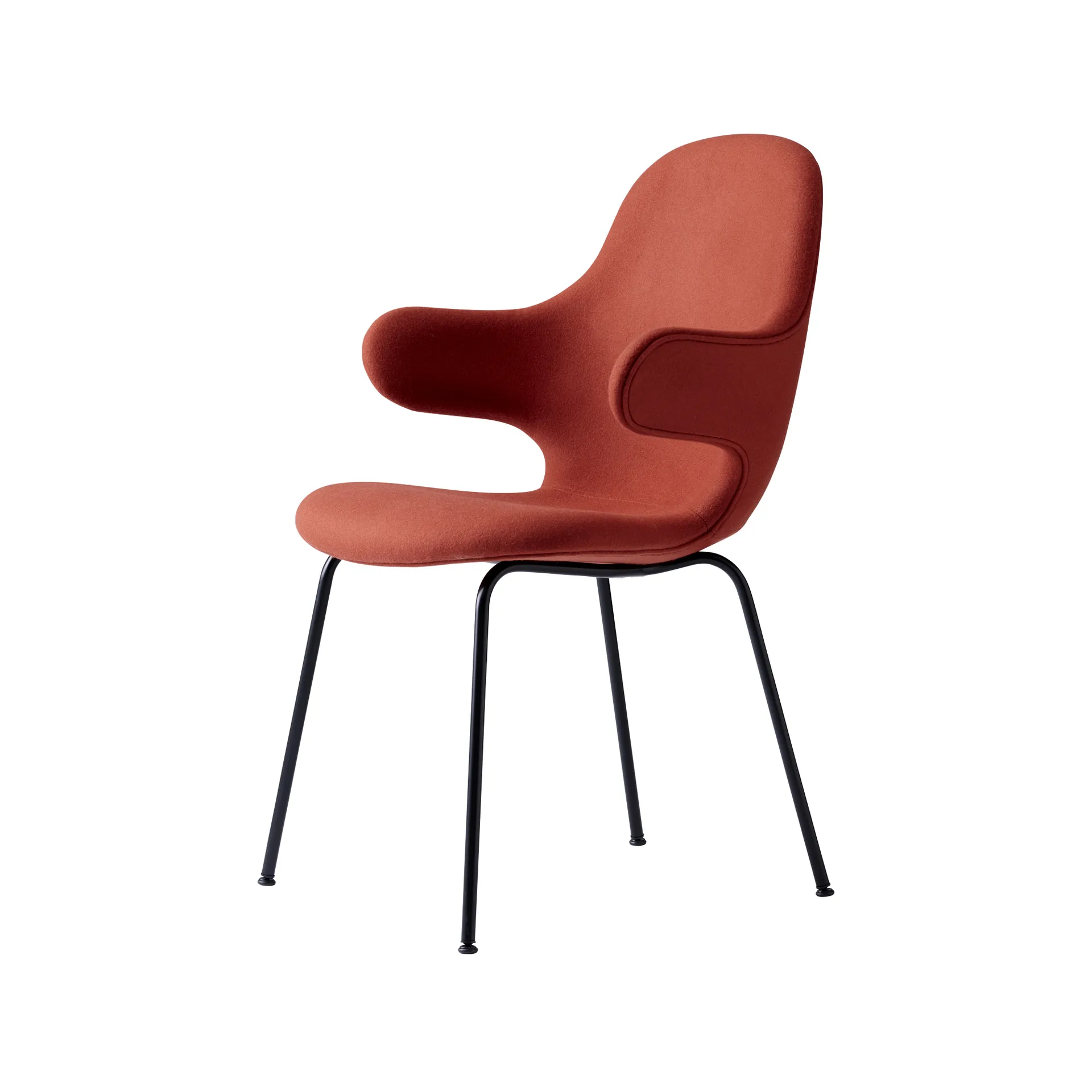 Catch JH15 chair, Divina 584 red-black lacquered steel &Tradition