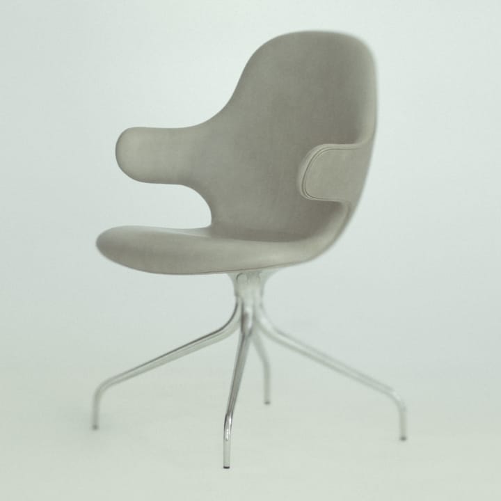 Catch JH2 office chair, Fabric remix 242 beige/grey, black stand &Tradition