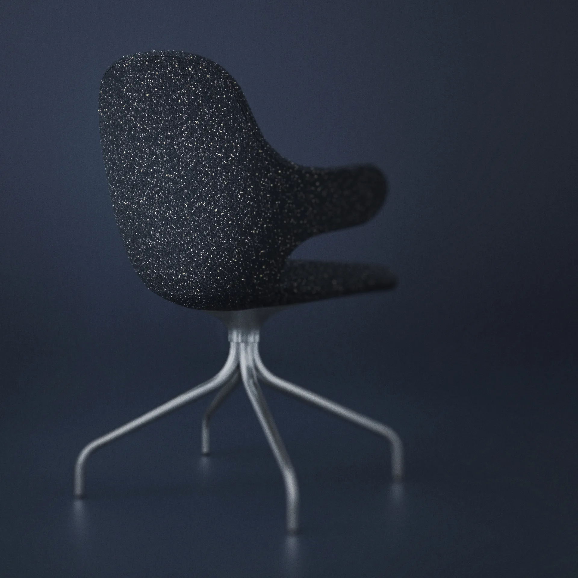 Catch JH2 office chair, Fabric remix 242 beige/grey, black stand &Tradition