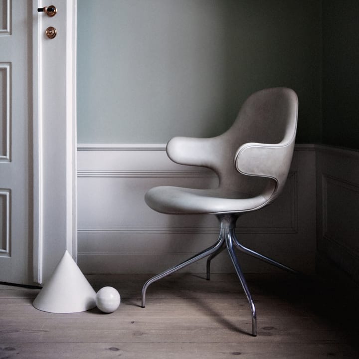 Catch JH2 office chair - Fabric steelcut 255 dark beige, black stand - &Tradition