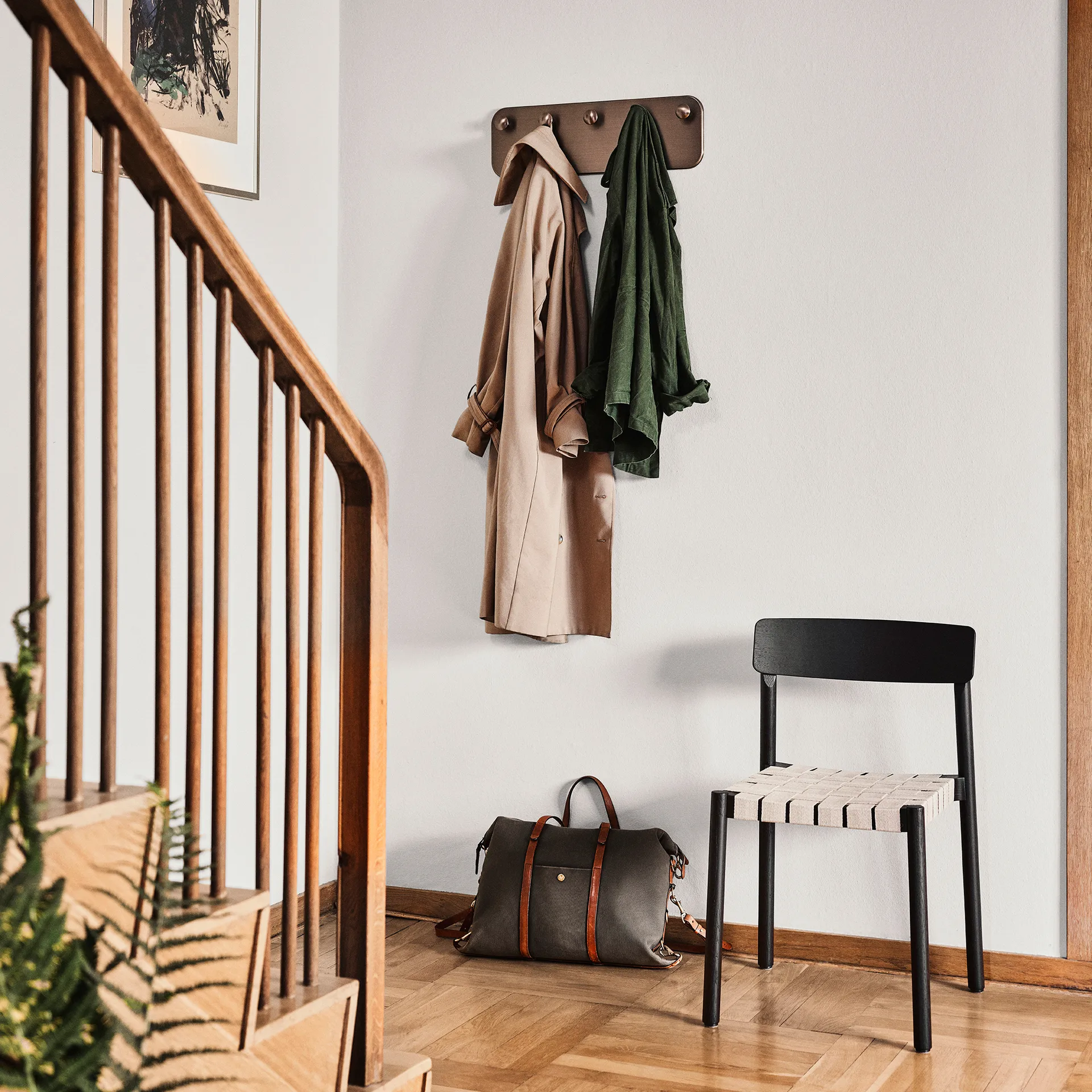 Collect coat rack SC47 54 cm, bronzed brass &Tradition