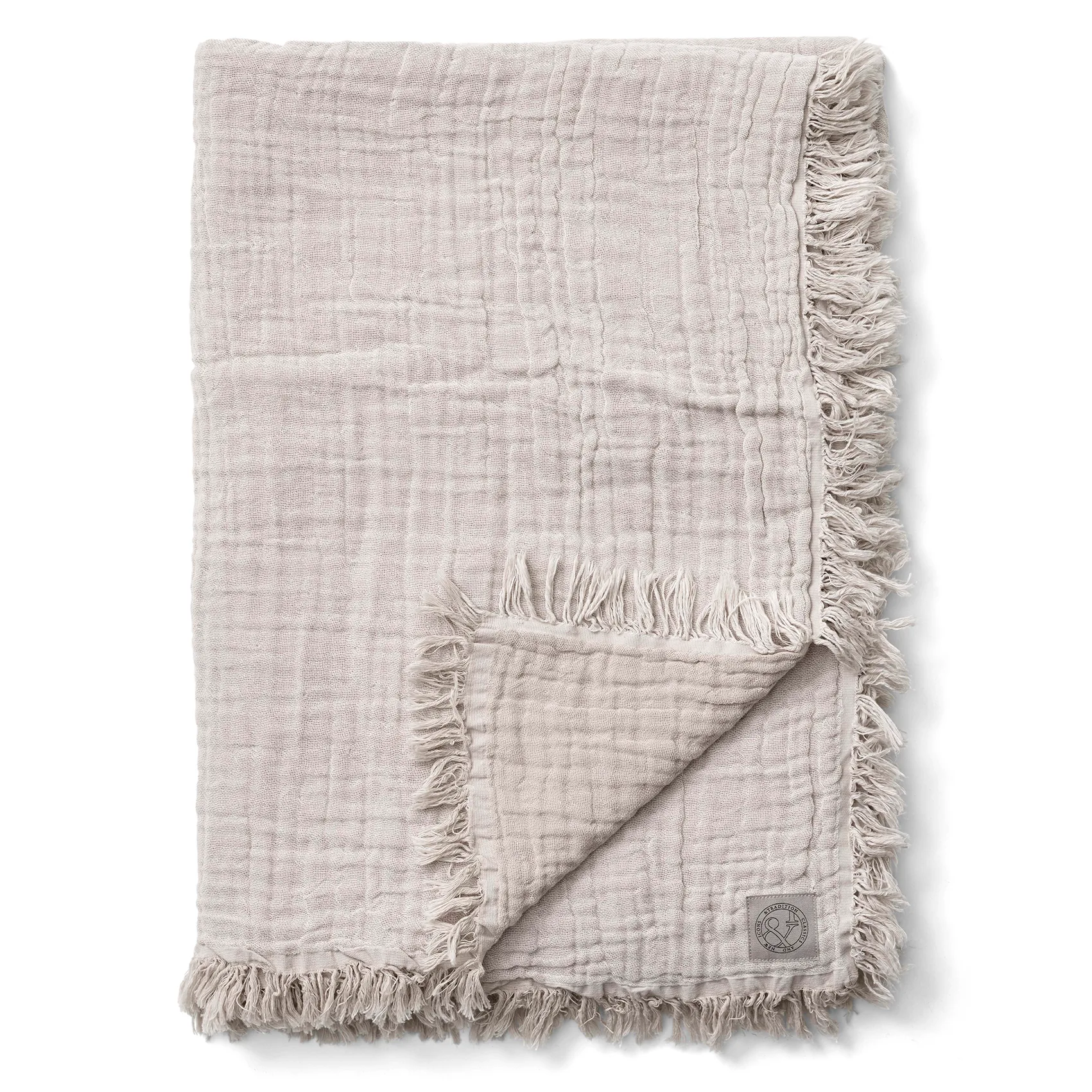 Collect cotton throw SC33 260x260 cm, cloud & milk (beige-white) &Tradition