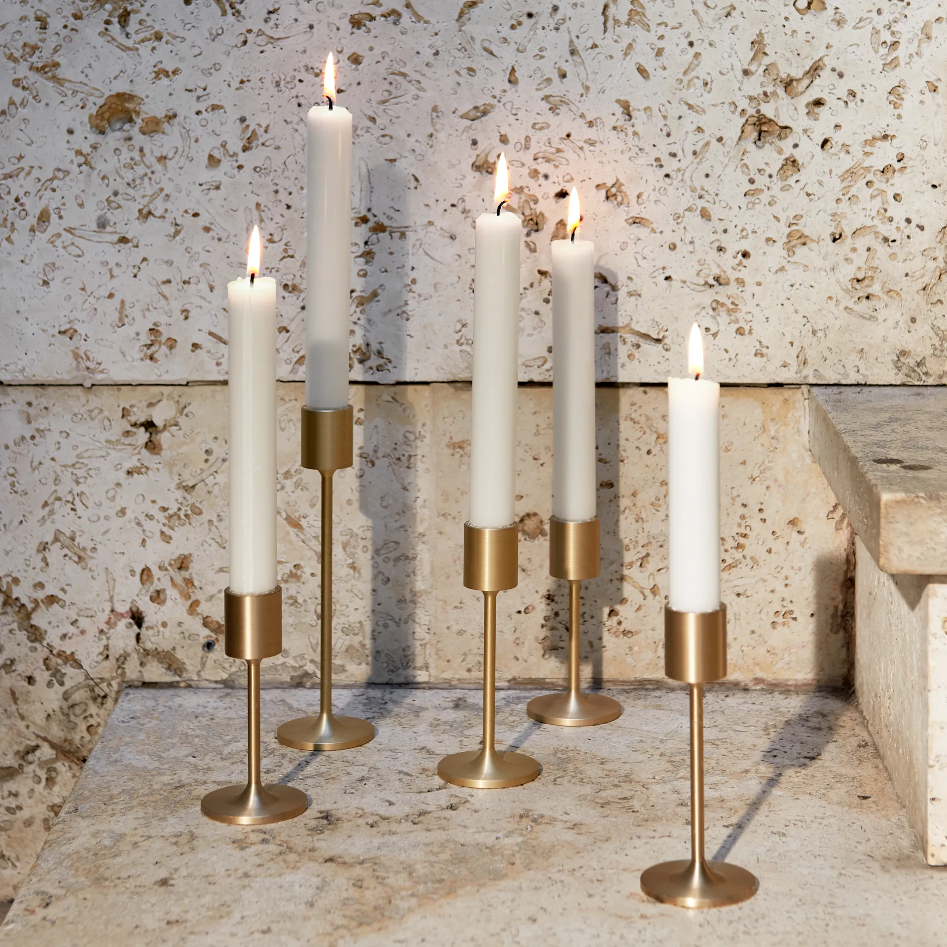 Collect SC57 candle sticks, brass &Tradition