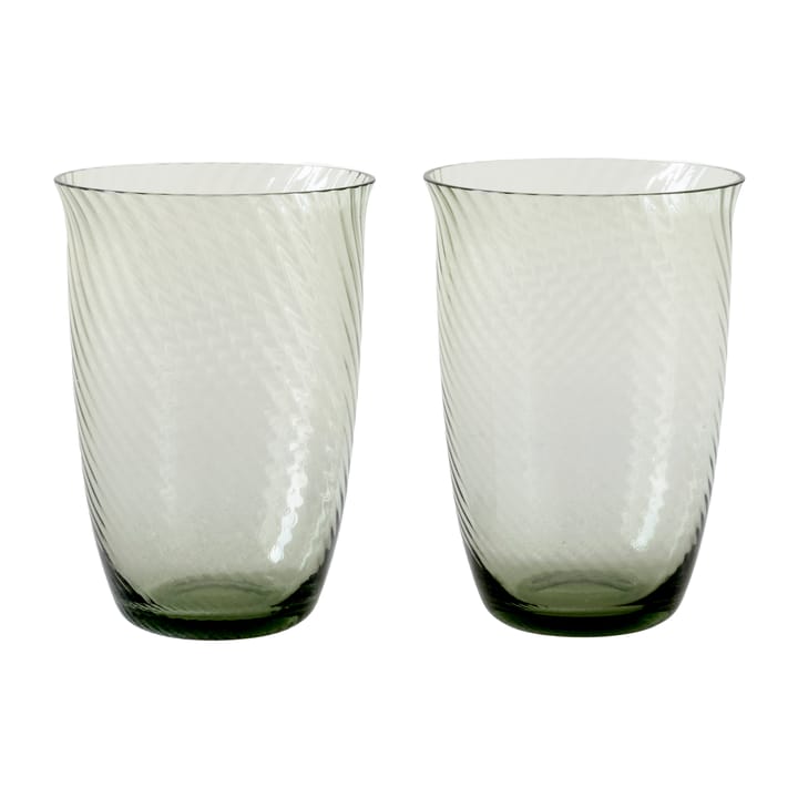 Collect SC61 water glass 2-pack - Moss - &Tradition