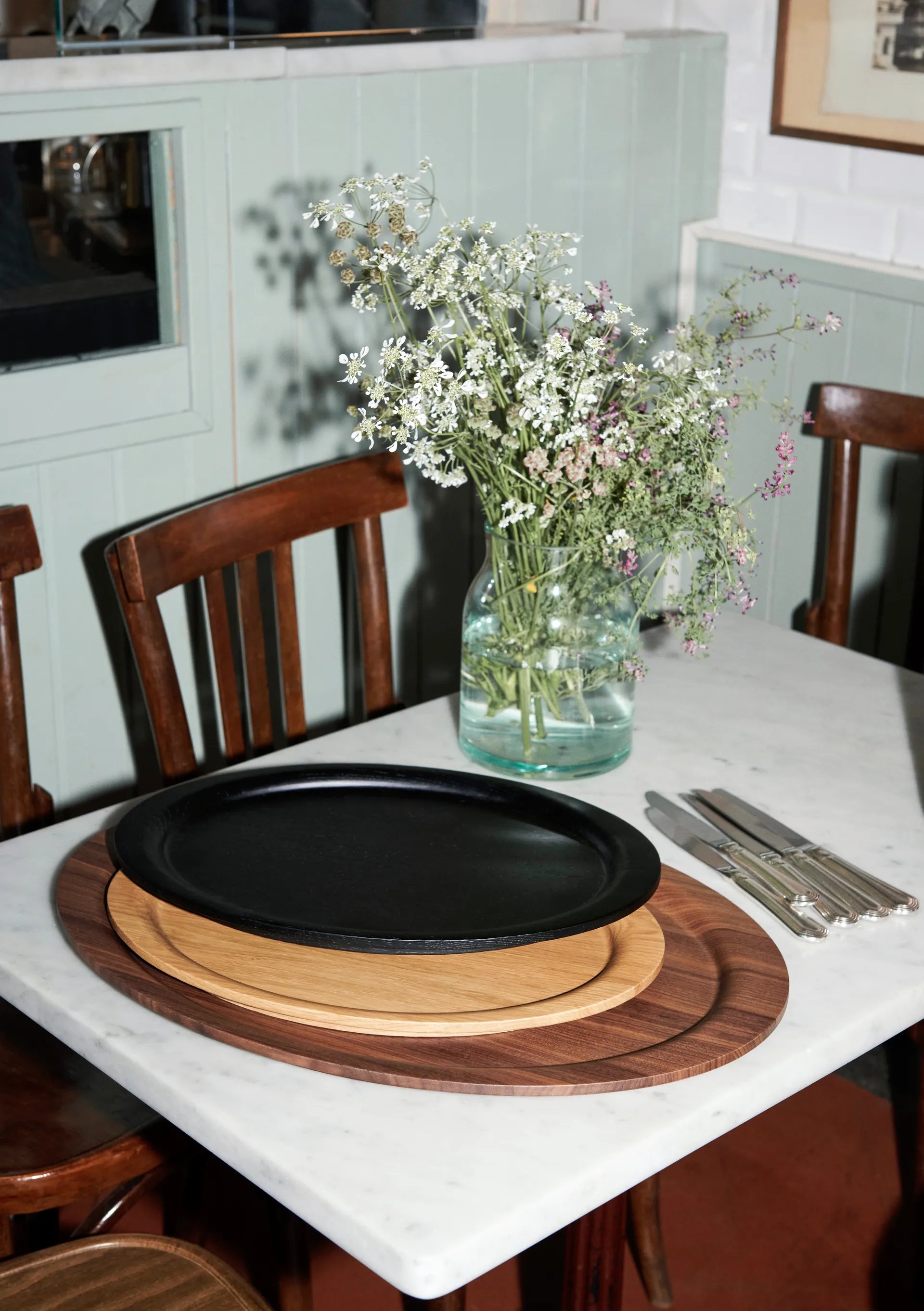 Collect SC65 tray 38 cm, Black stained oak &Tradition