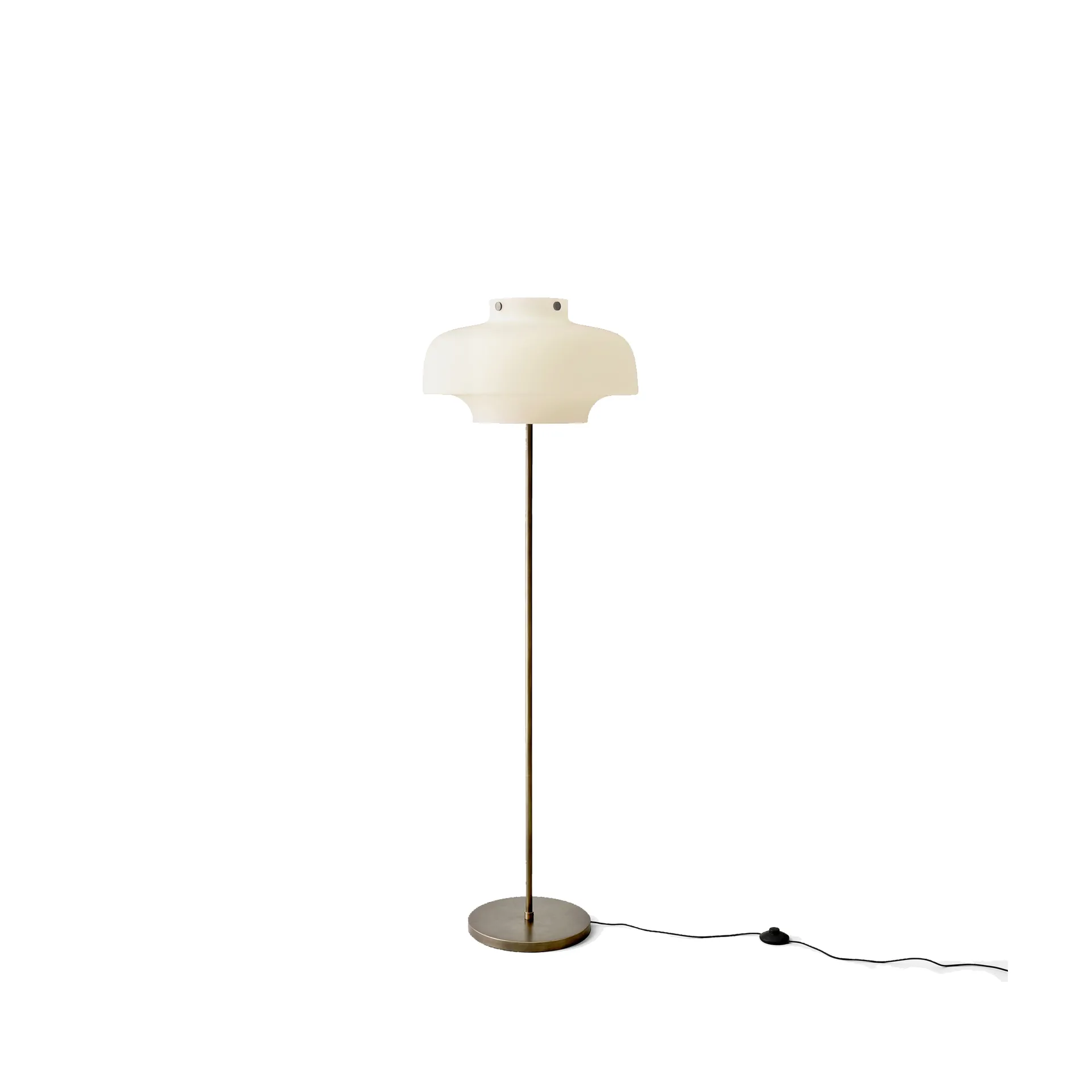 Copenhagen SC14 floor lamp, Opal, stand brass &Tradition