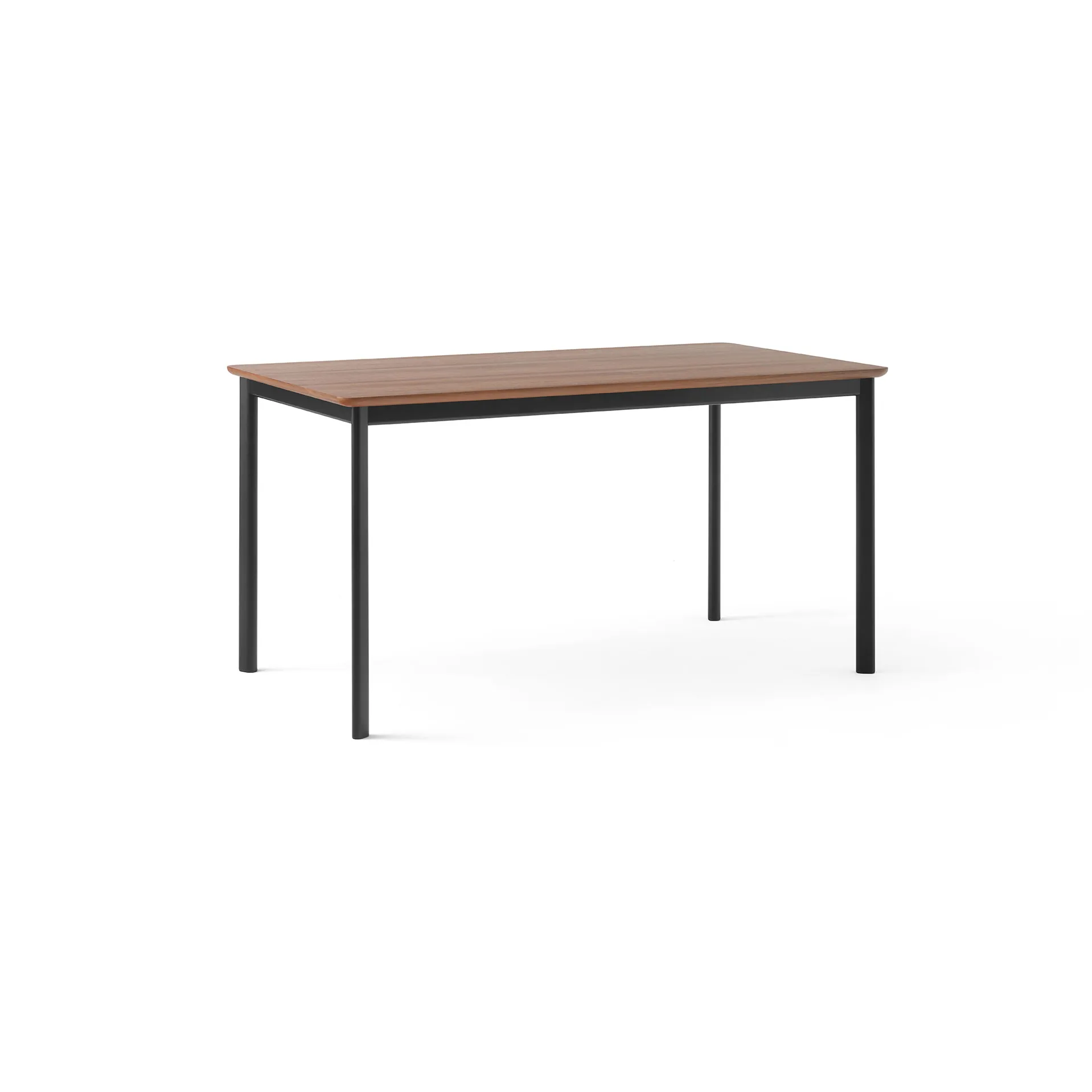 Drip HW115 dining table 83x143 cm, Black frame-clear lacq. walnut &Tradition