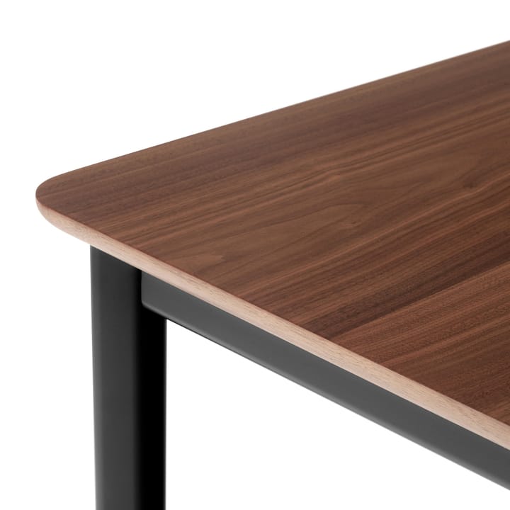 Drip HW116 dining table 83x193 cm, Black frame-clear lacq. walnut &Tradition