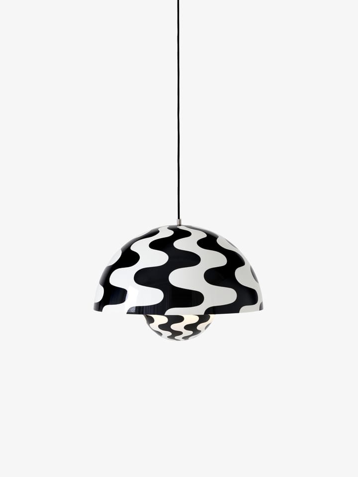 FlowerPot pendant big VP2 - Black-white pattern - &Tradition