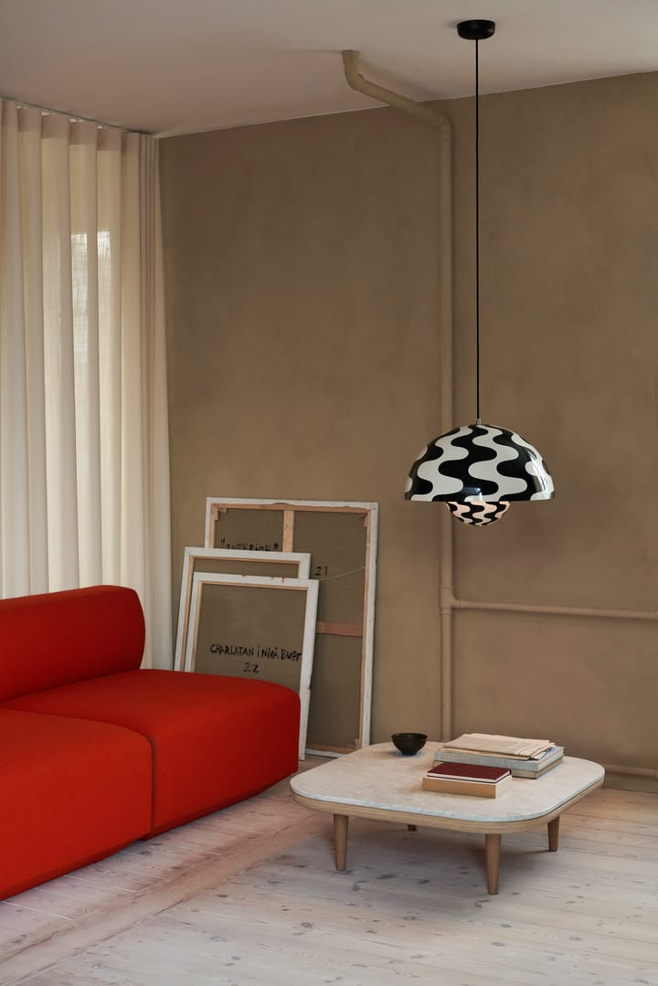 FlowerPot pendant big VP2 - Black-white pattern - &Tradition