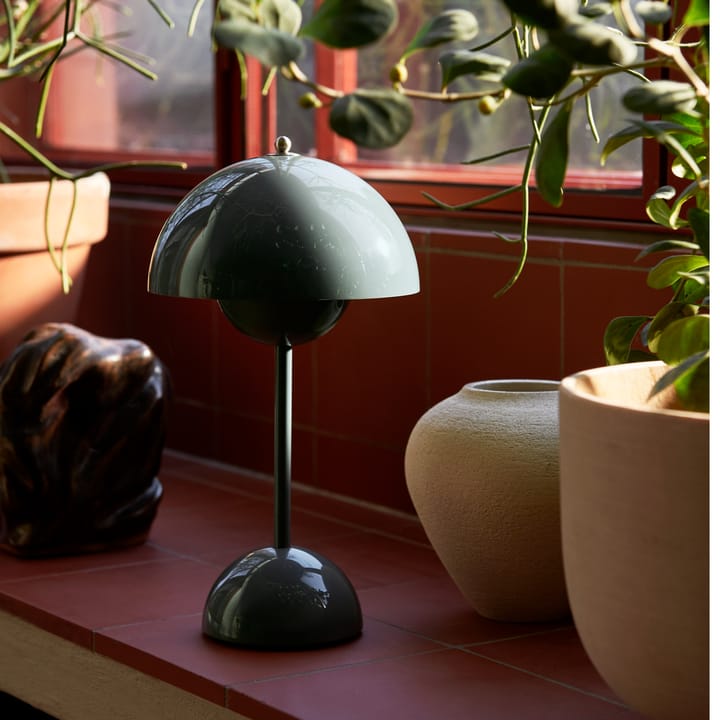 Flowerpot portable table lamp VP9 - Stone blue - &Tradition