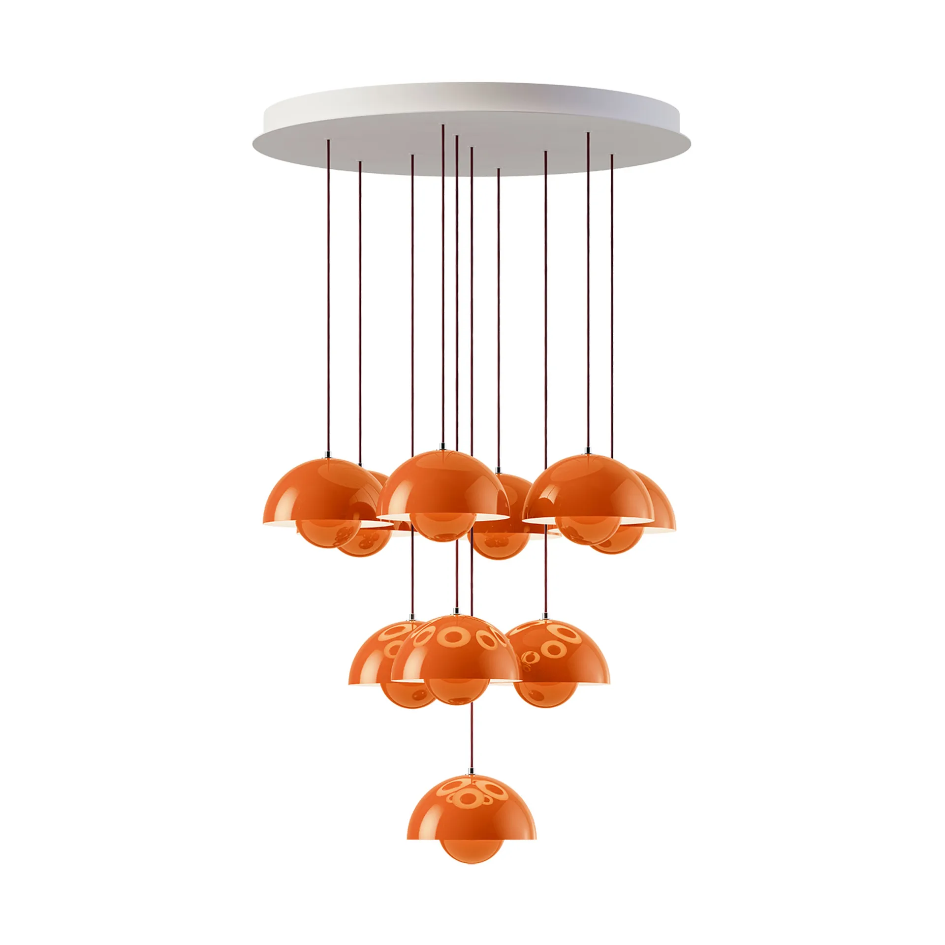 Flowerpot VP1 chandelier, Zesty orange &Tradition