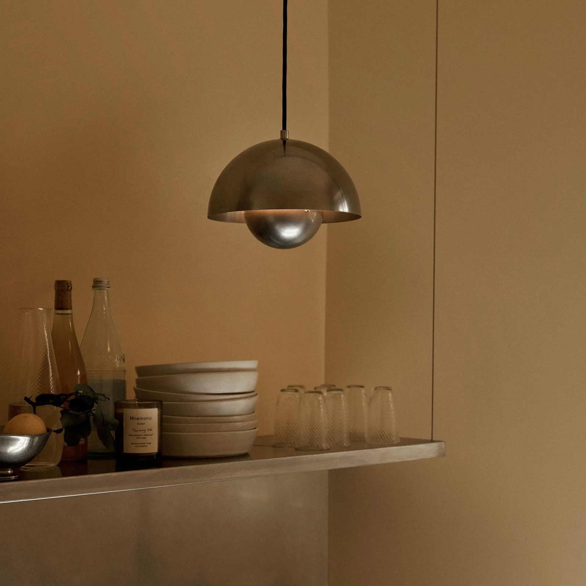 Flowerpot VP1 pendant Anniversary Edition, Pewter &Tradition