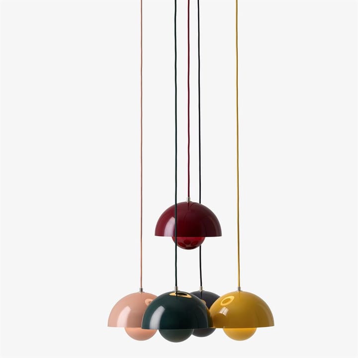 Flowerpot VP1 pendant lamp, beige-red &Tradition