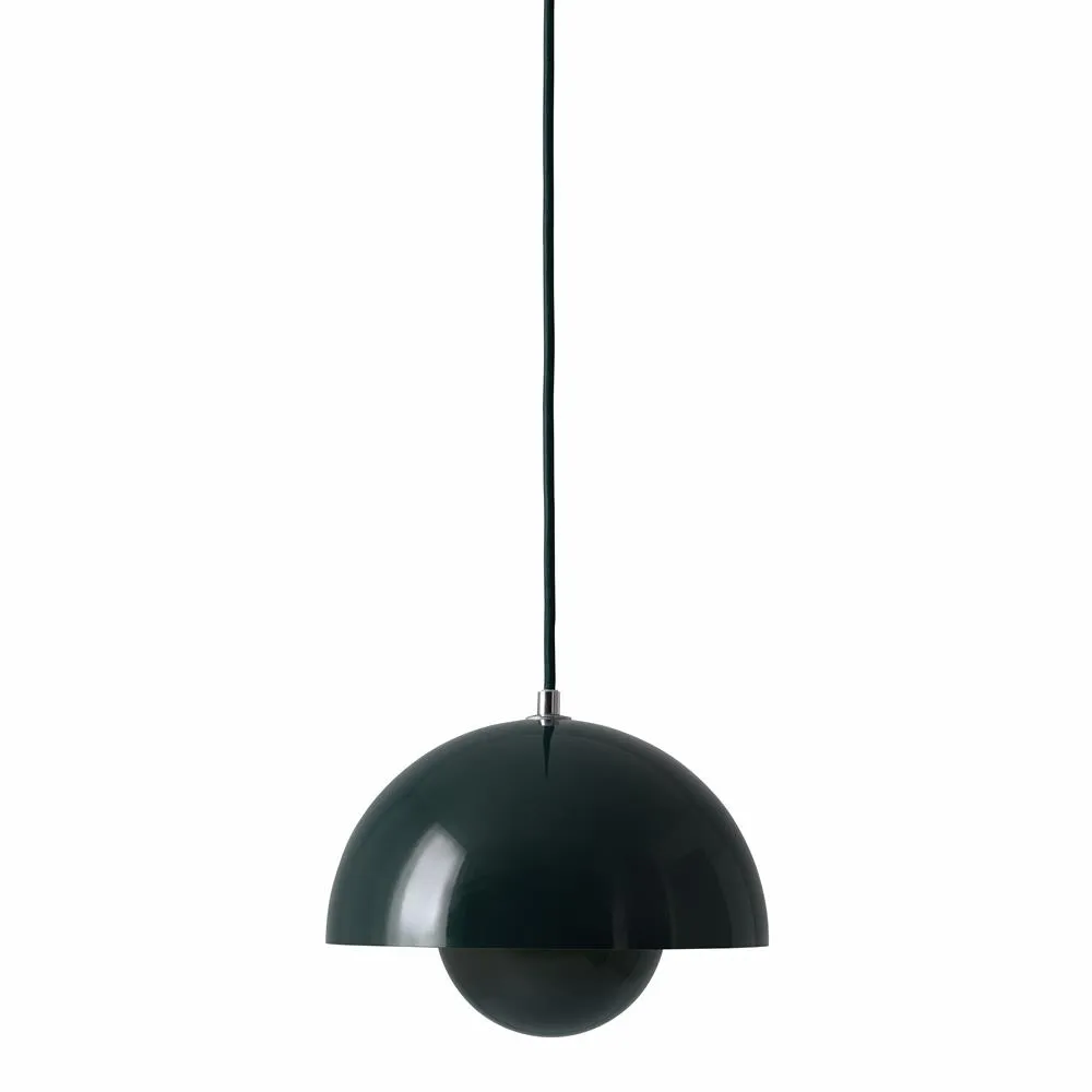 Flowerpot VP1 pendant lamp, dark green &Tradition