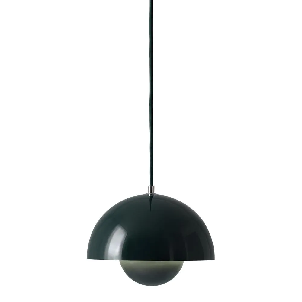 Flowerpot VP1 pendant lamp, dark green &Tradition