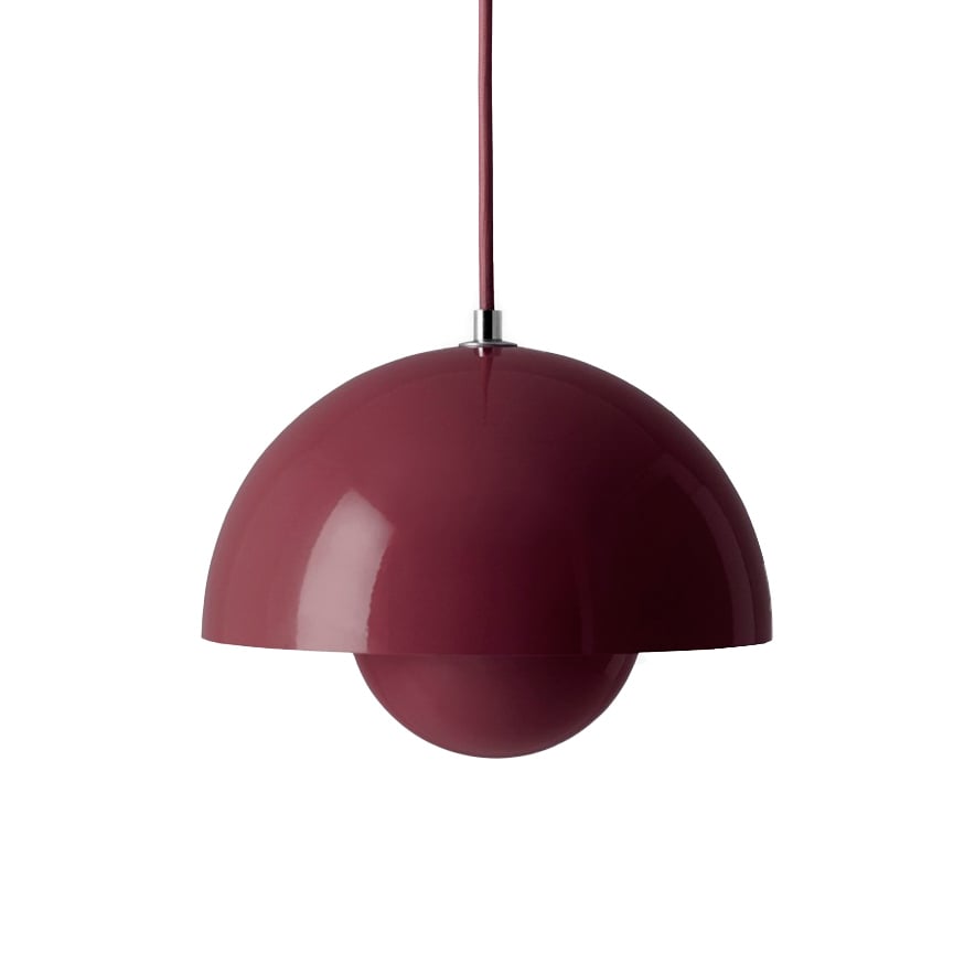 &Tradition Flowerpot VP1 pendant lamp Dark plum | Scandinavian Design | Pendant lamps | Purple
