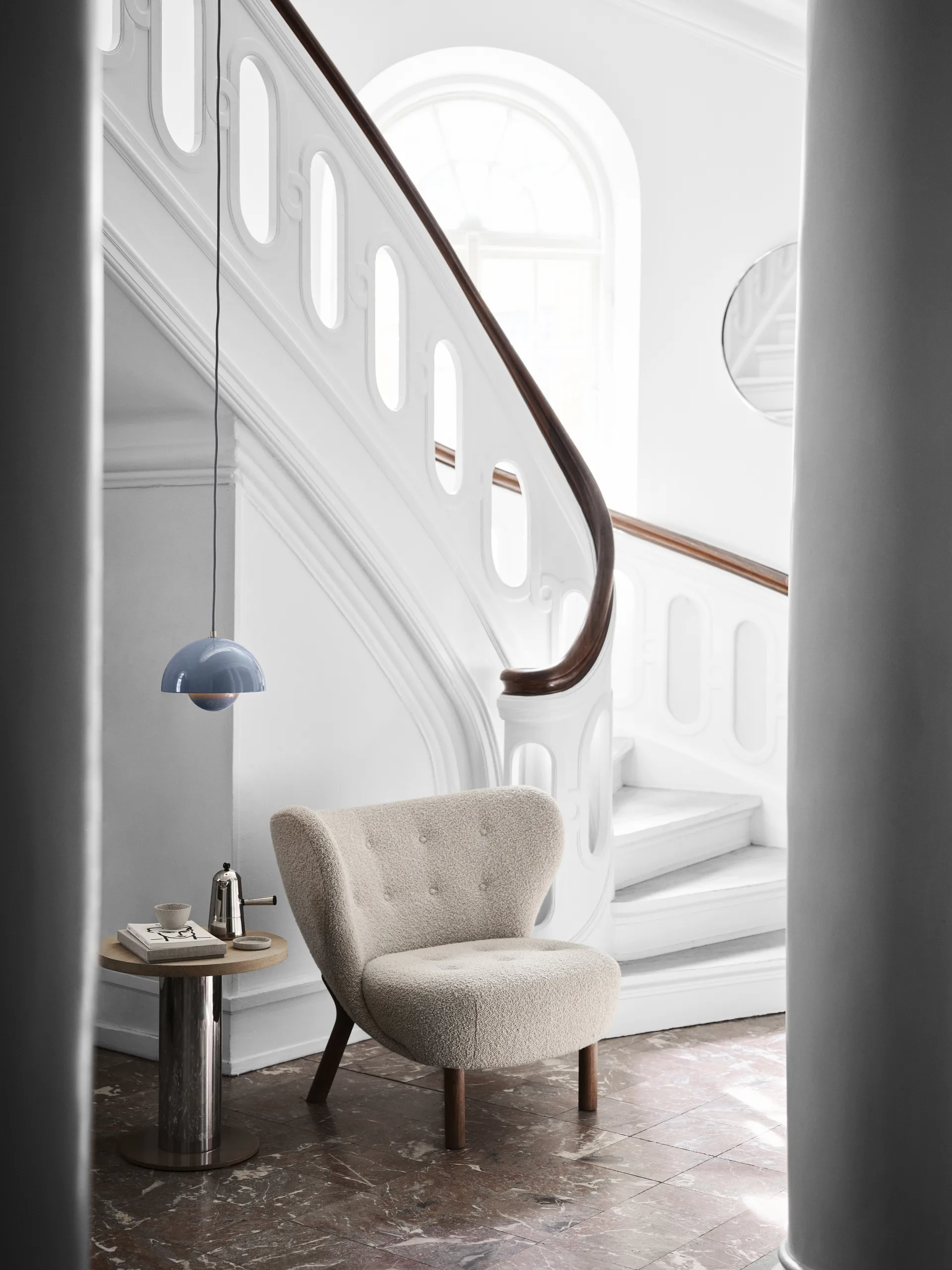 Flowerpot VP1 pendant lamp, light blue &Tradition