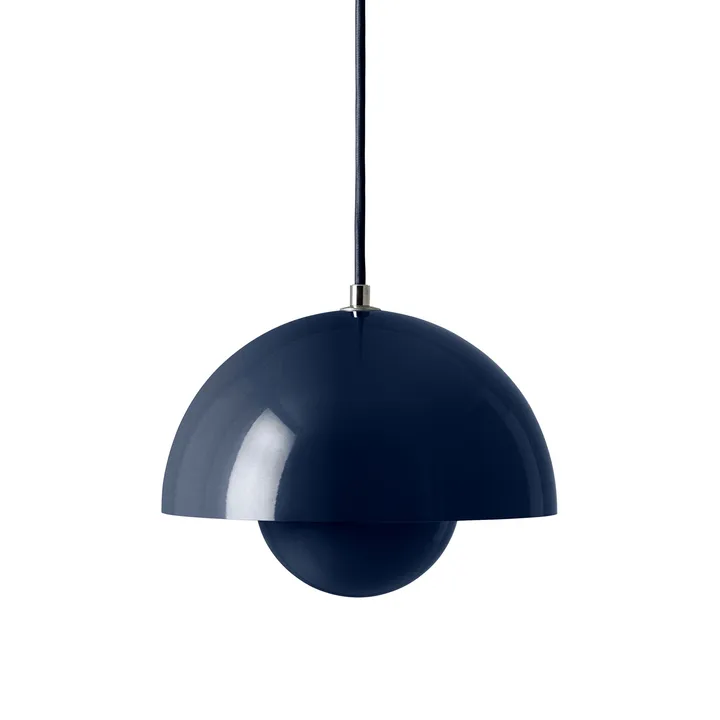 Flowerpot VP1 pendant lamp - Steel blue - &Tradition