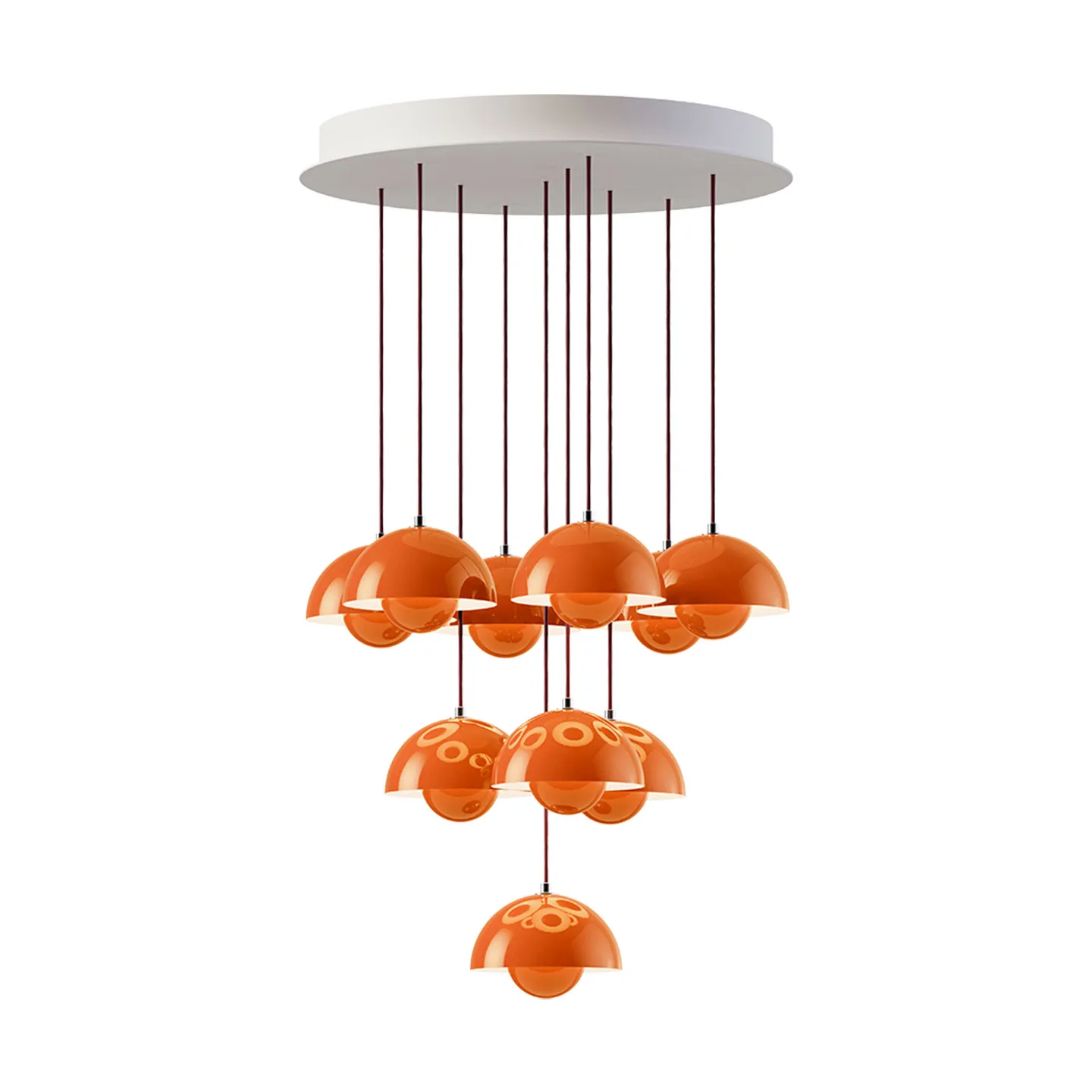 Flowerpot VP10 chandelier, Zesty orange &Tradition