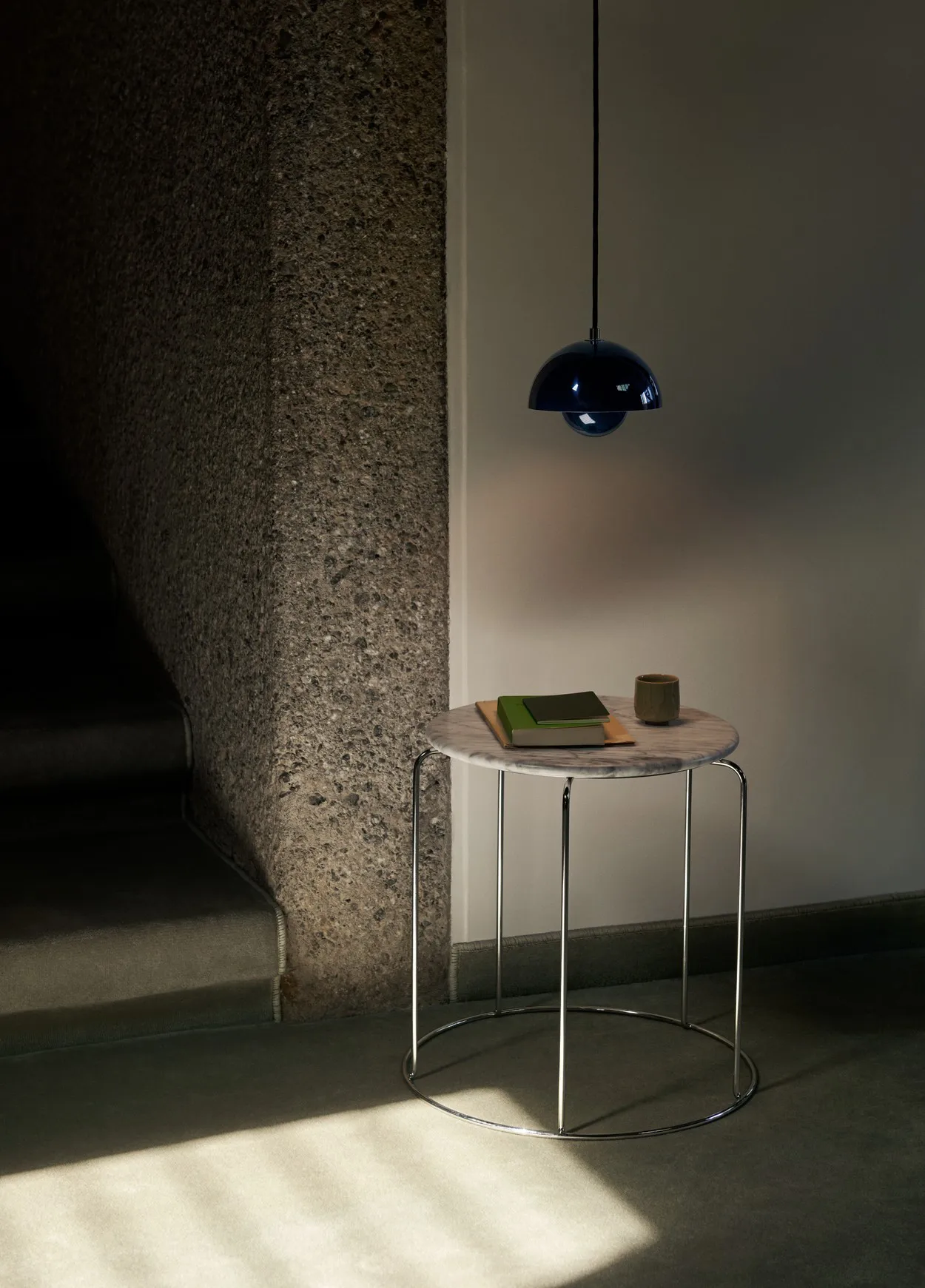 Flowerpot VP10 pendant lamp, Steel blue &Tradition