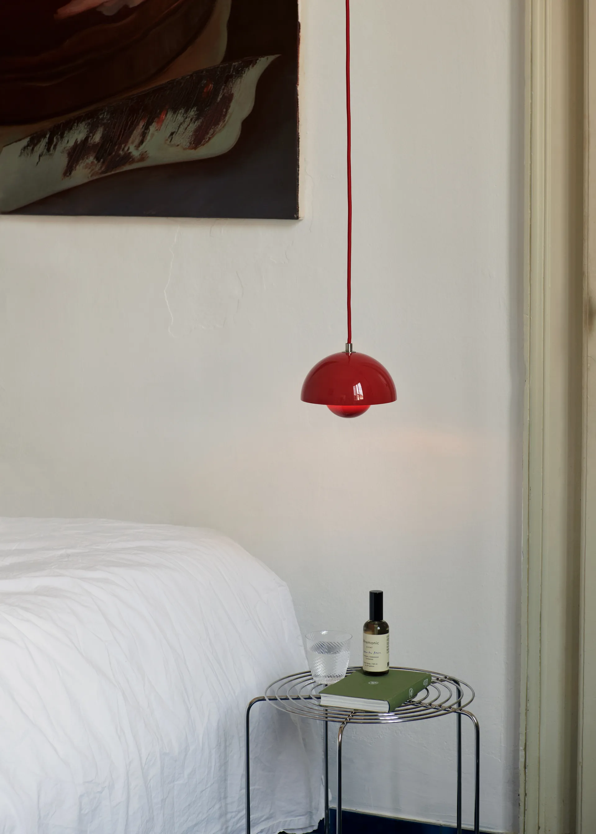 Flowerpot VP10 pendant lamp, Vermilion red &Tradition