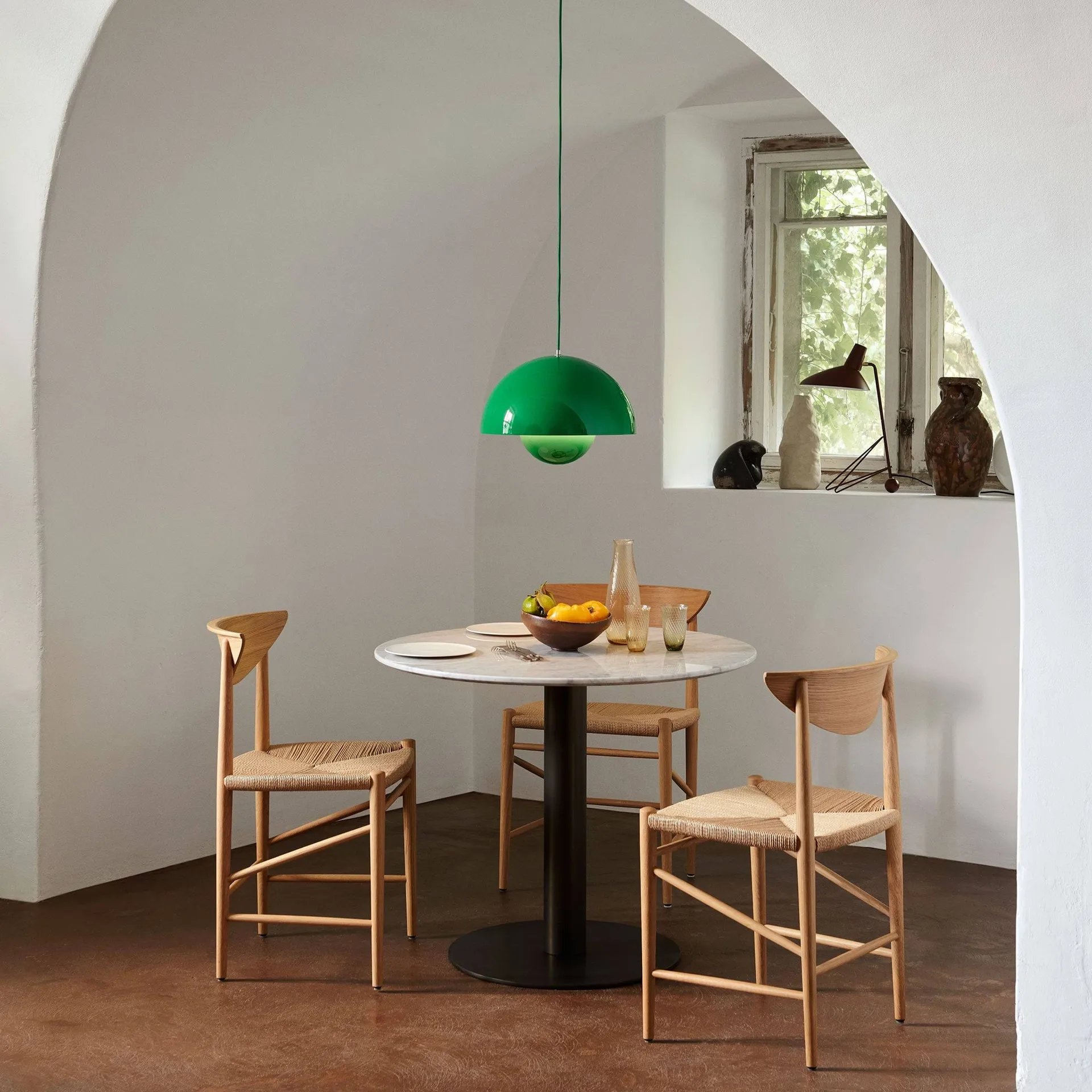 Flowerpot VP2 pendant lamp big, Signal green &Tradition
