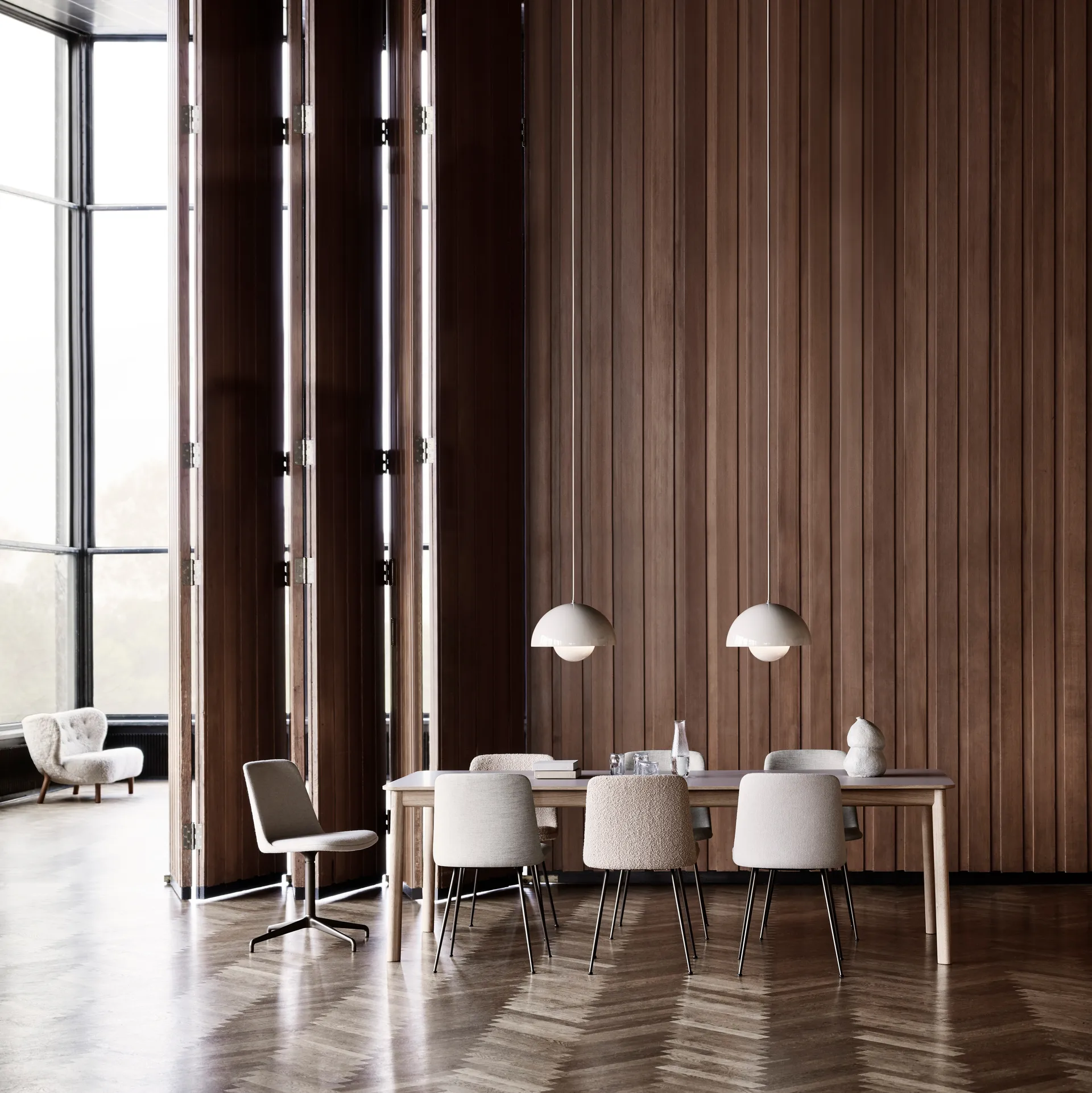 Flowerpot VP7 pendant lamp, matte white &Tradition