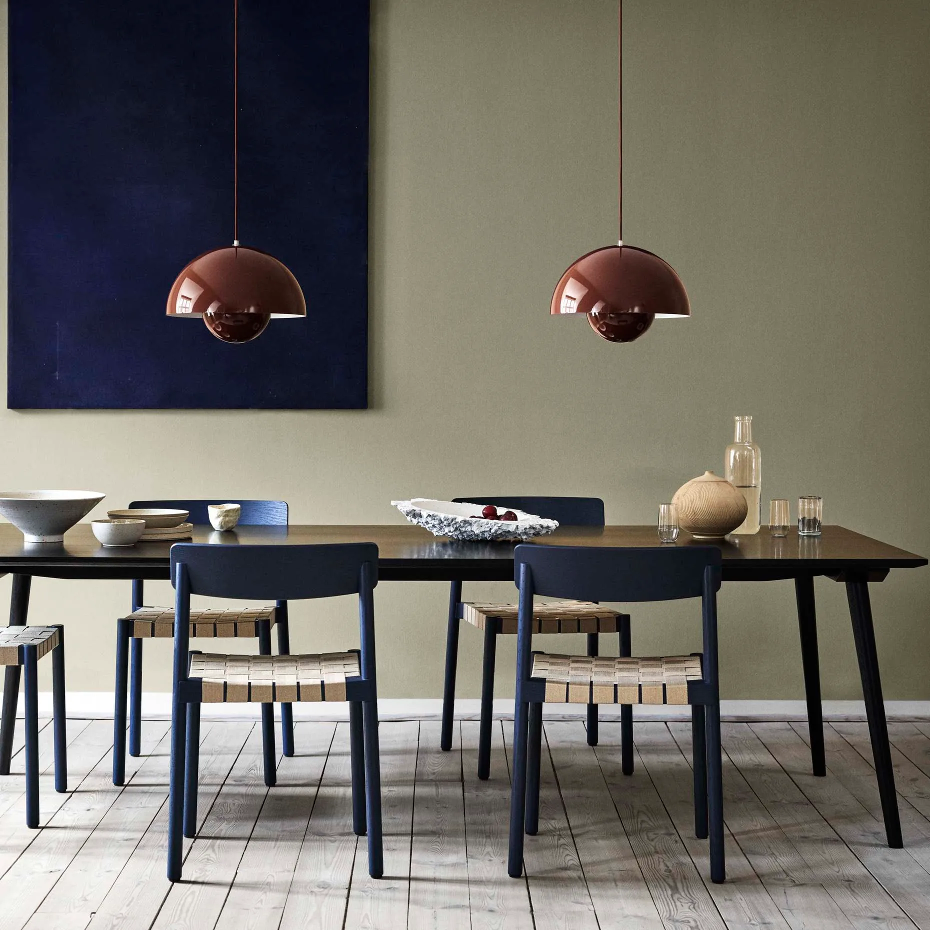 Flowerpot VP7 pendant lamp, red-brown &Tradition