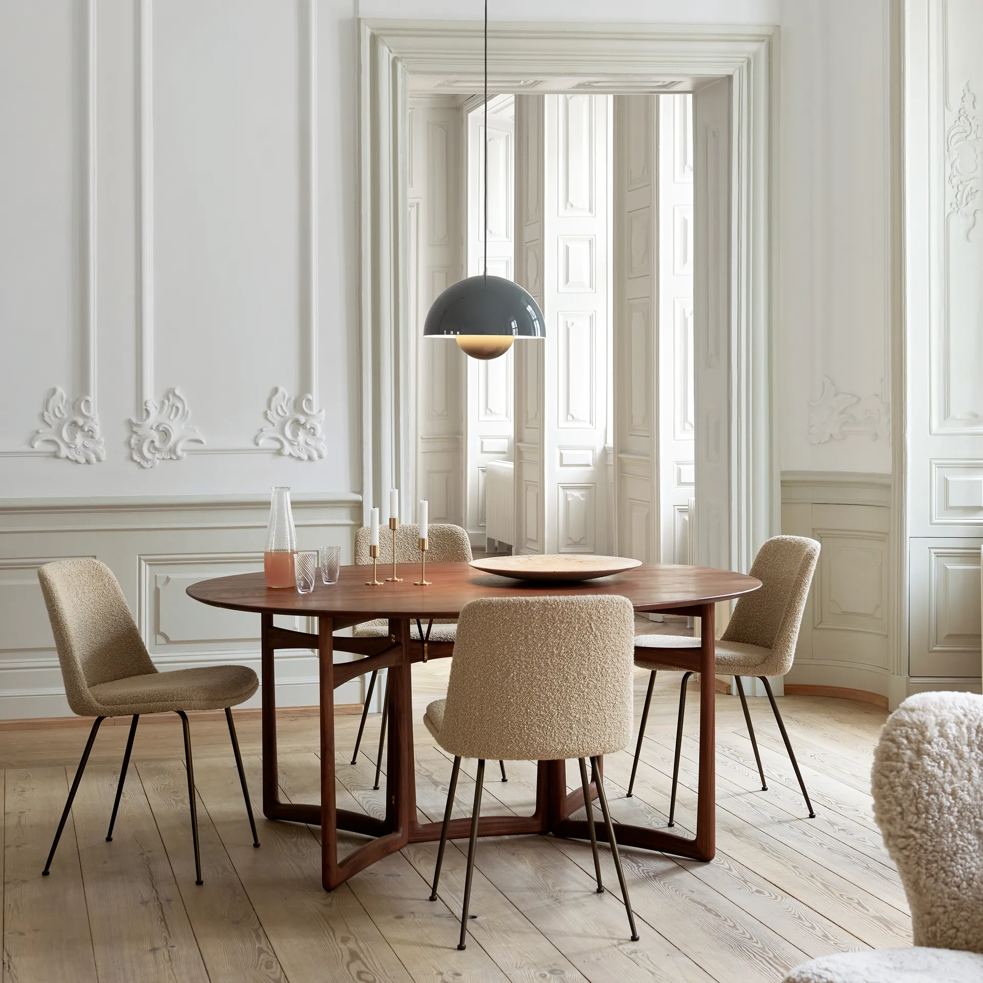 Flowerpot VP7 pendant lamp, Stone blue &Tradition