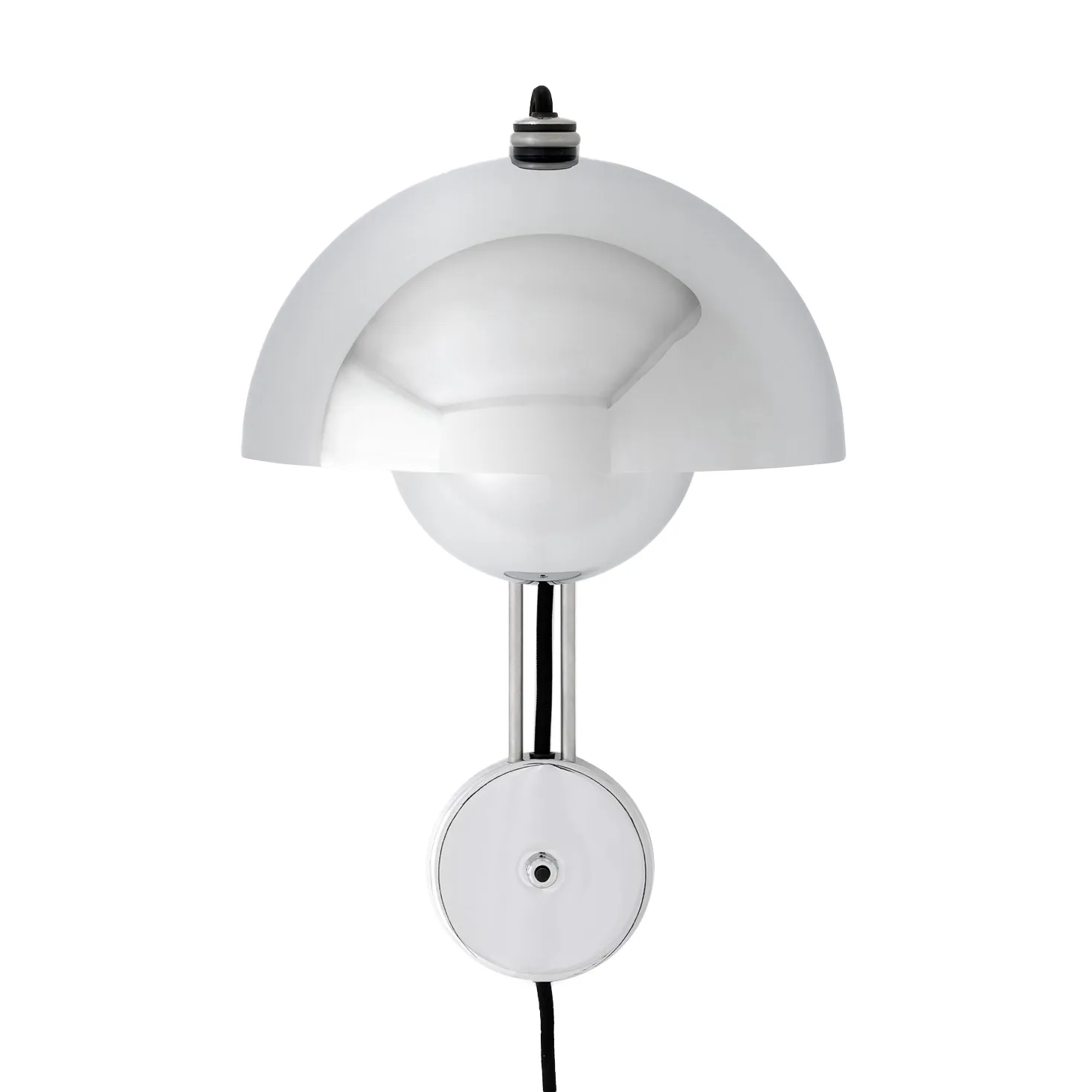 Flowerpot VP8 wall lamp, Chrome-plated &Tradition