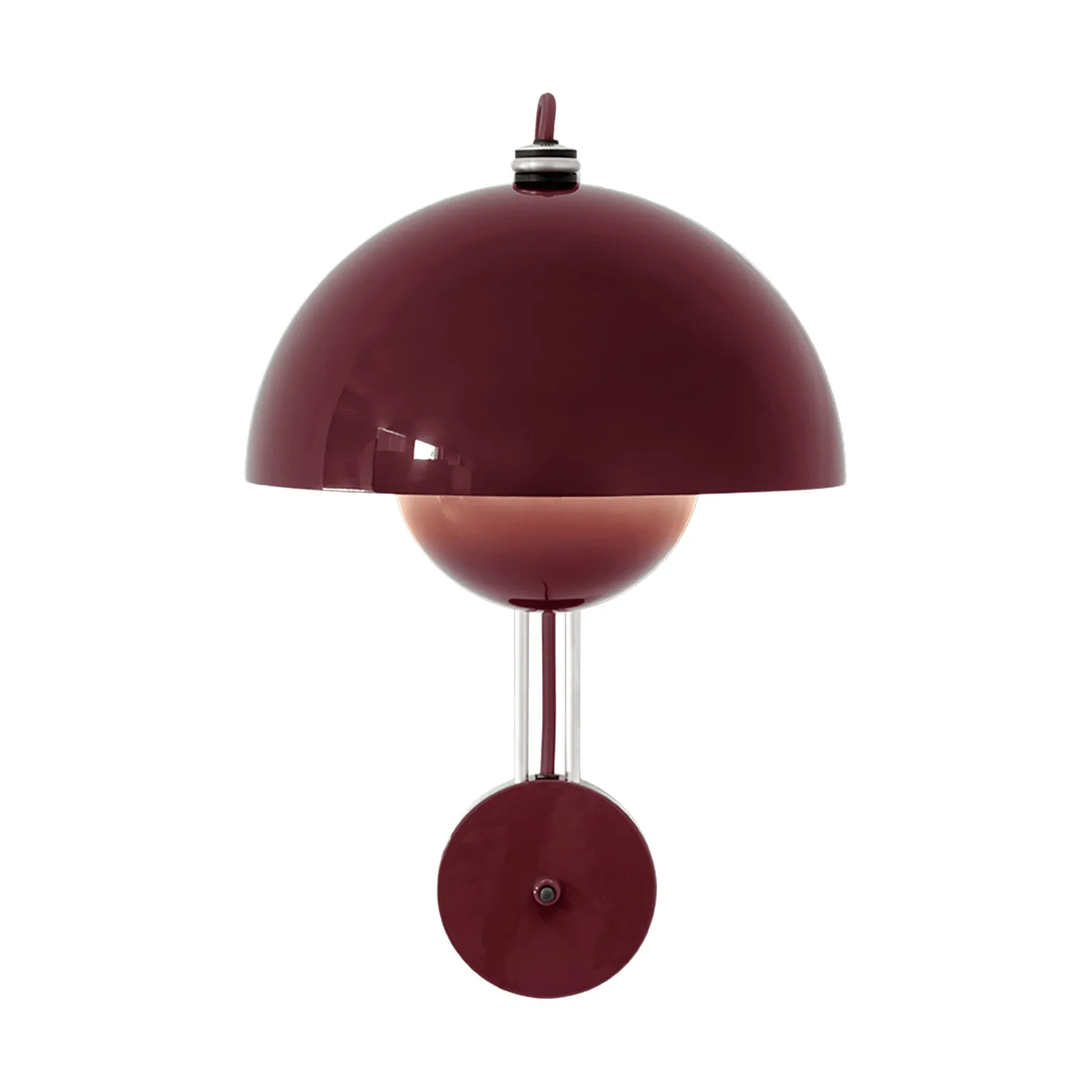 Flowerpot VP8 wall lamp, Dark plum &Tradition