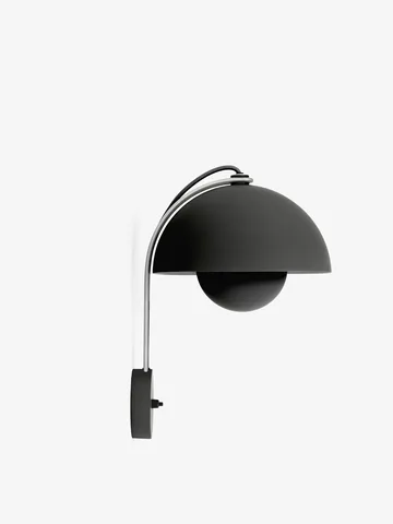 Flowerpot VP8 wall lamp - Matte black - &Tradition