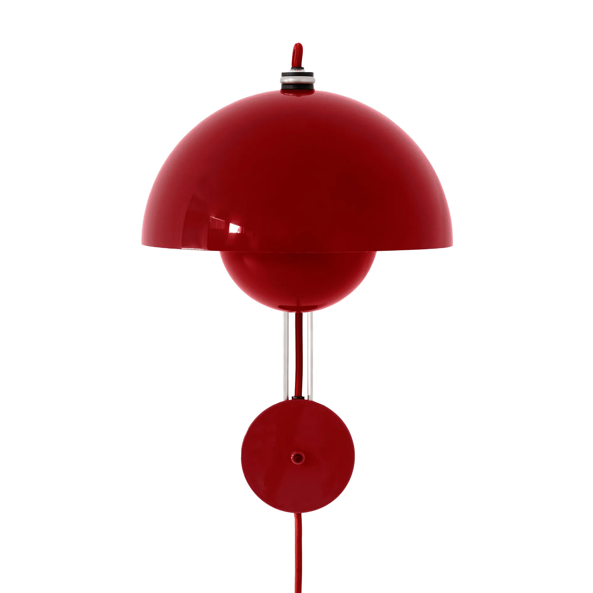 Flowerpot VP8 wall lamp, Vermilion red &Tradition