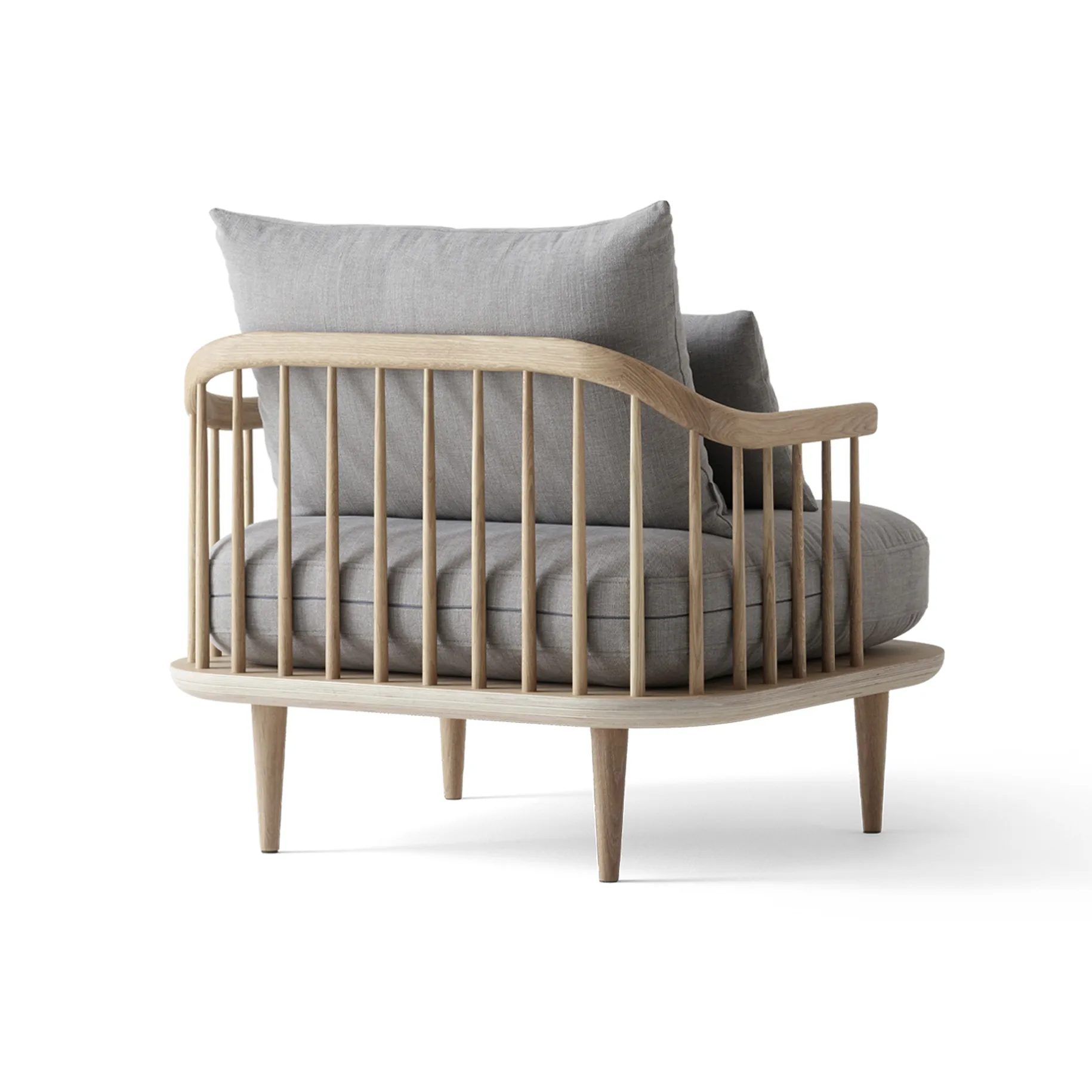 Fly Chair Sc1, Lightoiled oak + beige fabric &Tradition