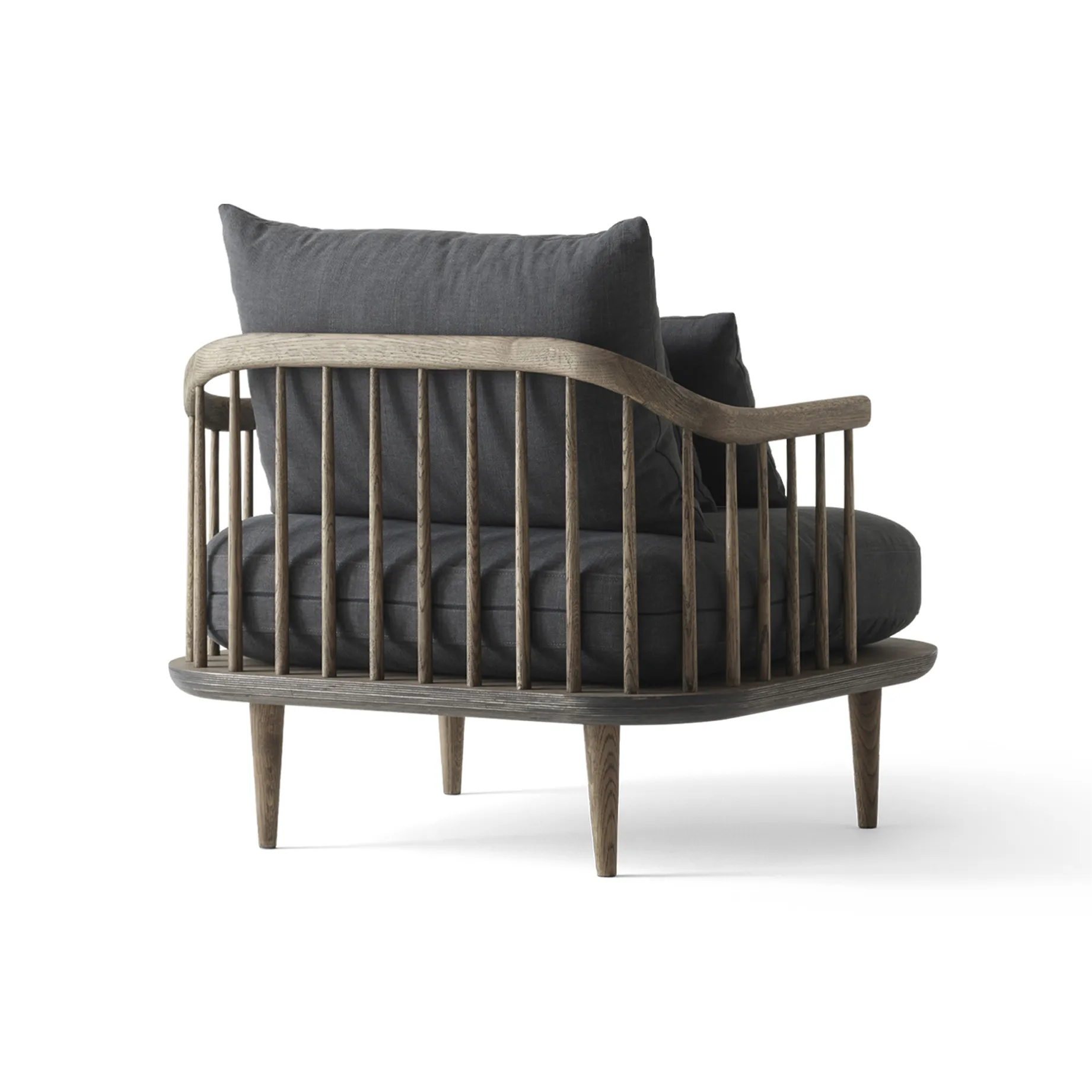 Fly Chair Sc1, Smoked oiled oak + grey fabric &Tradition