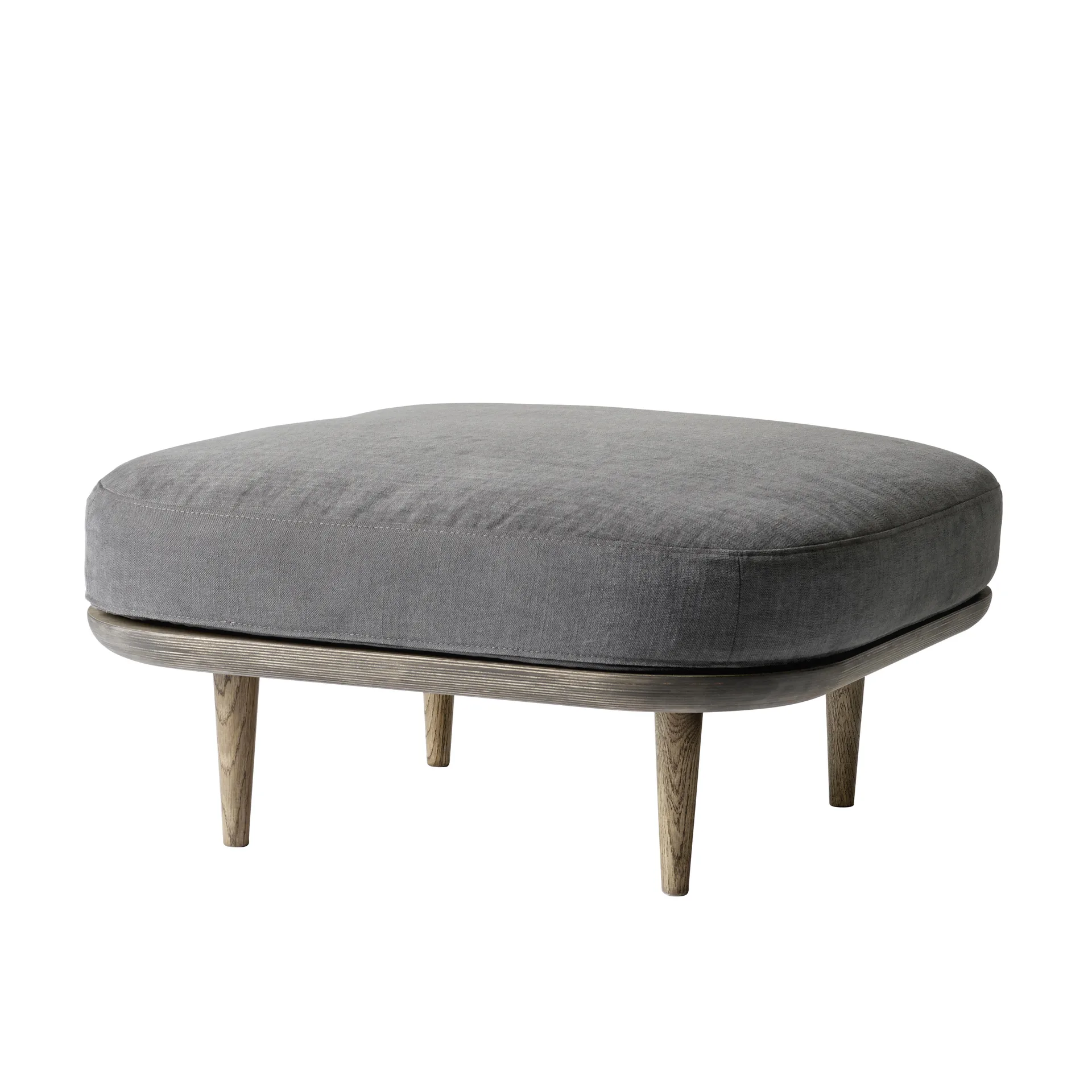 Fly Pouf Sc9, Smoked oiled oak + grey fabric &Tradition